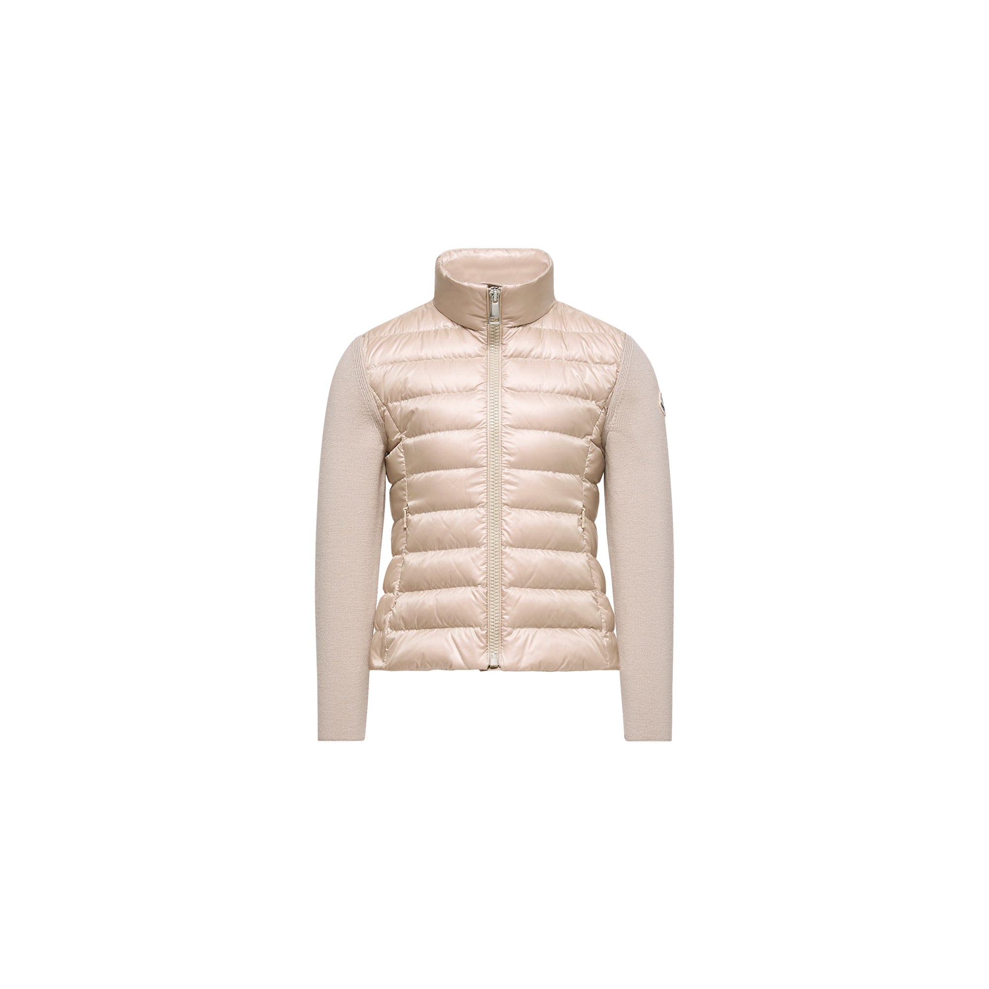 Moncler  Padded Wool Zip-Up Cardigan for Girls in Pink, Size: 6Y