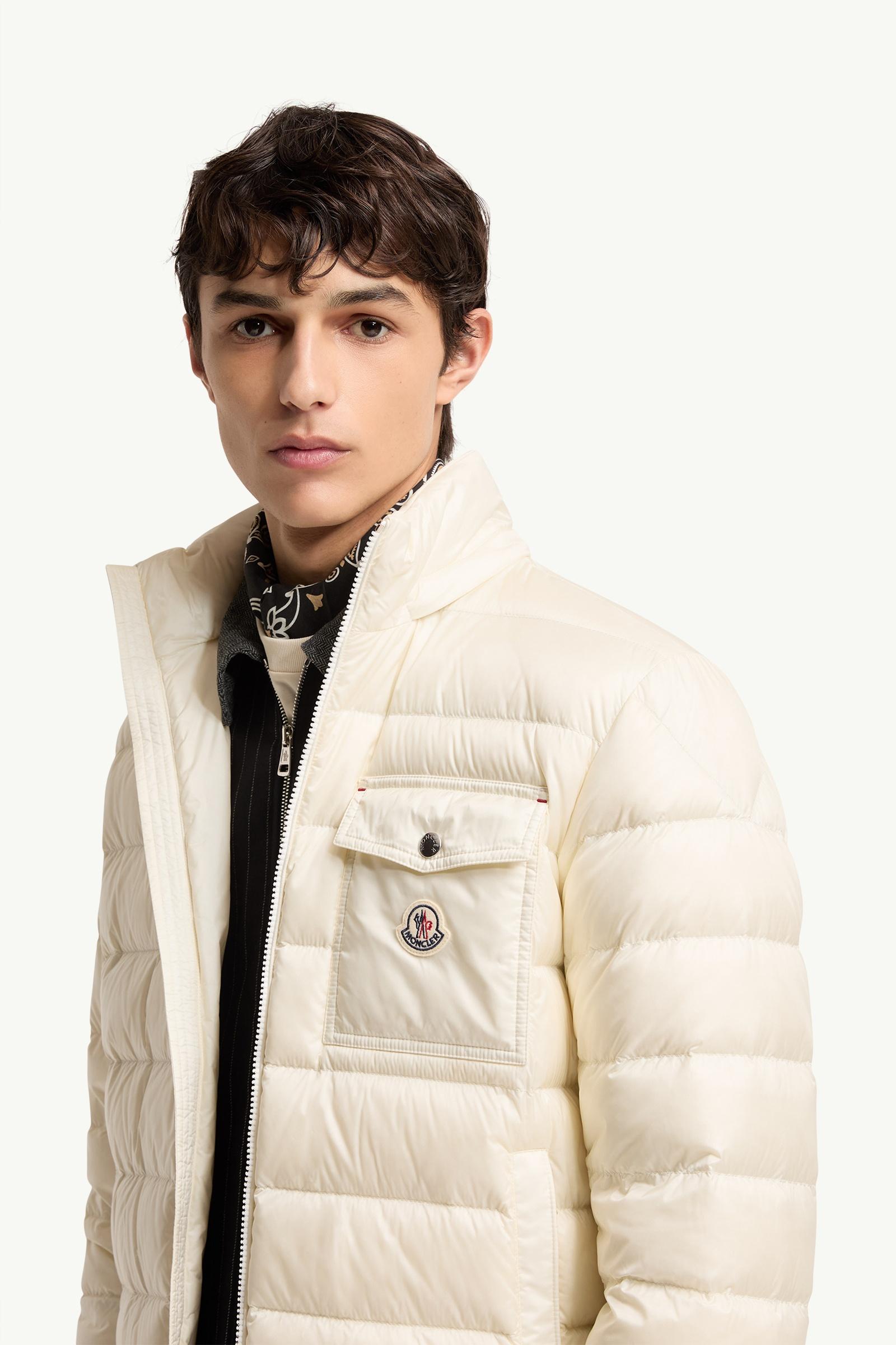 White Verith Hooded Short Down Jacket - Short Down Jackets for Men