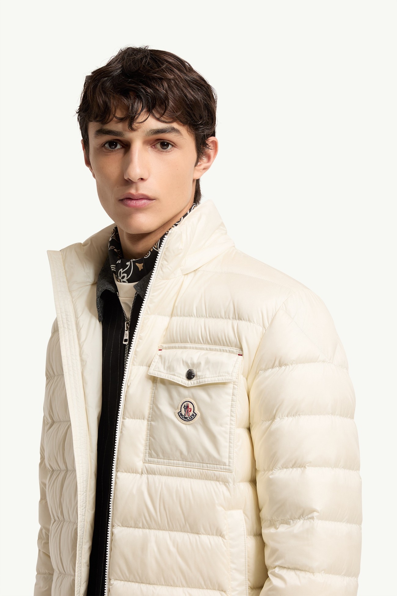 Verith kurze Daunenjacke mit Kapuze Herren Weiß Moncler 1
