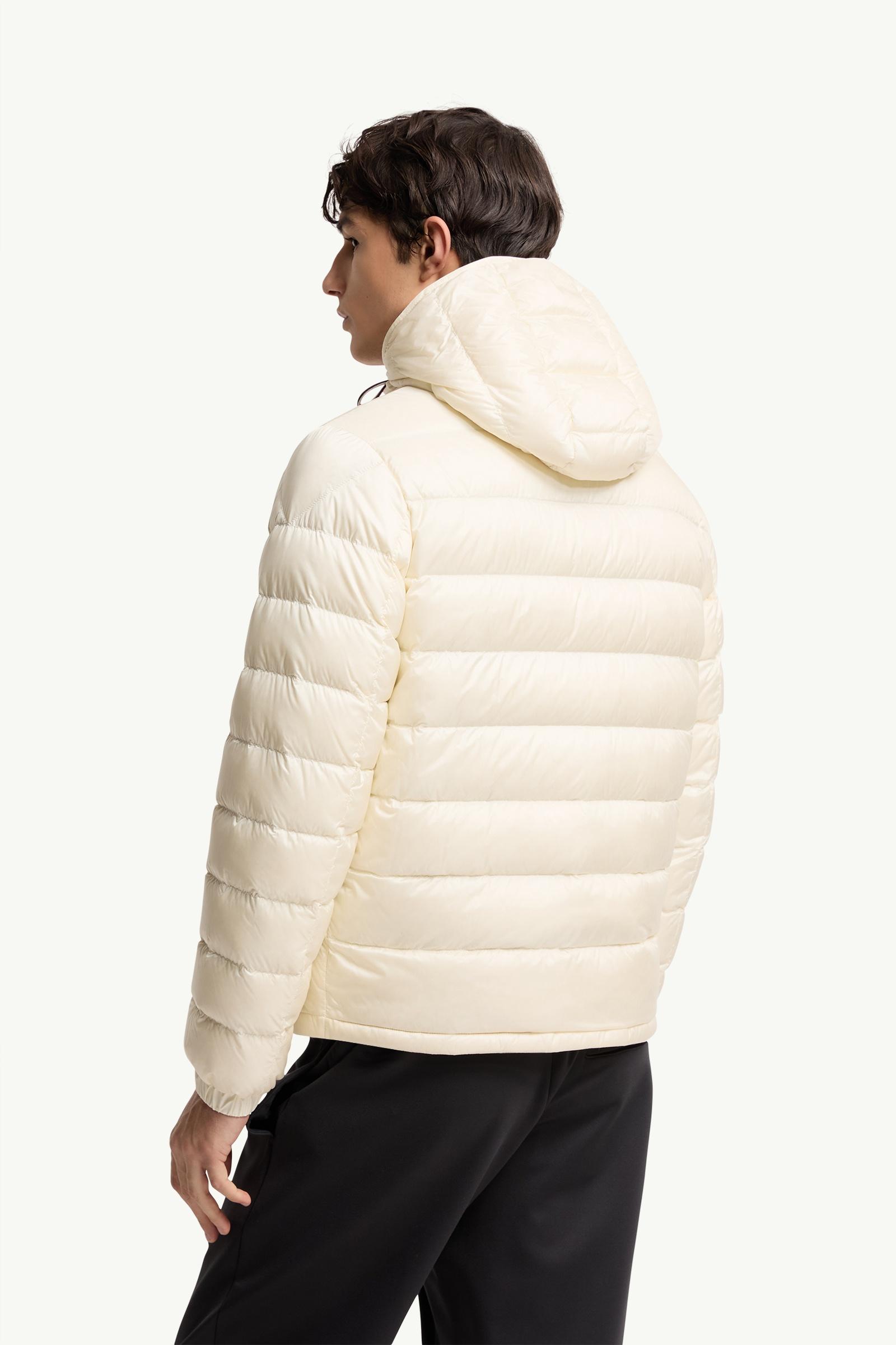 White Verith Hooded Short Down Jacket - Short Down Jackets for Men