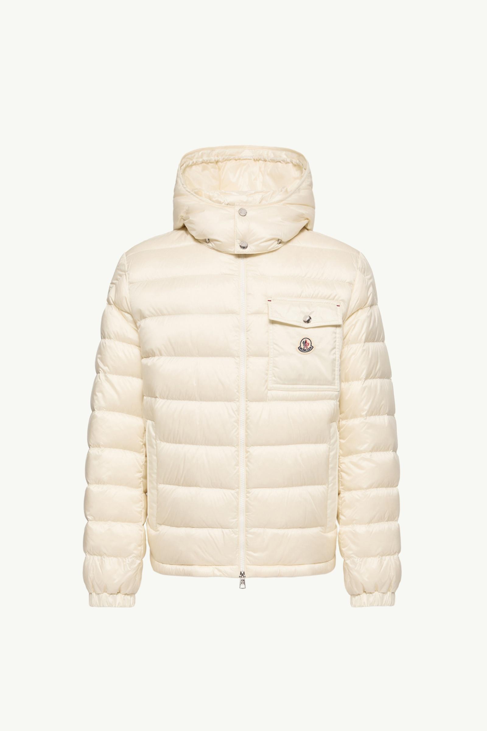 White Verith Hooded Short Down Jacket - Short Down Jackets for Men