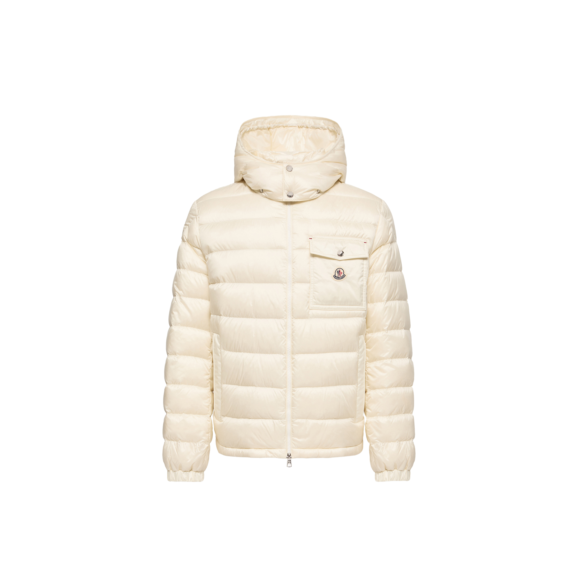 Moncler   Verith Hooded Short Down Jacket for Men in White, Size: 42