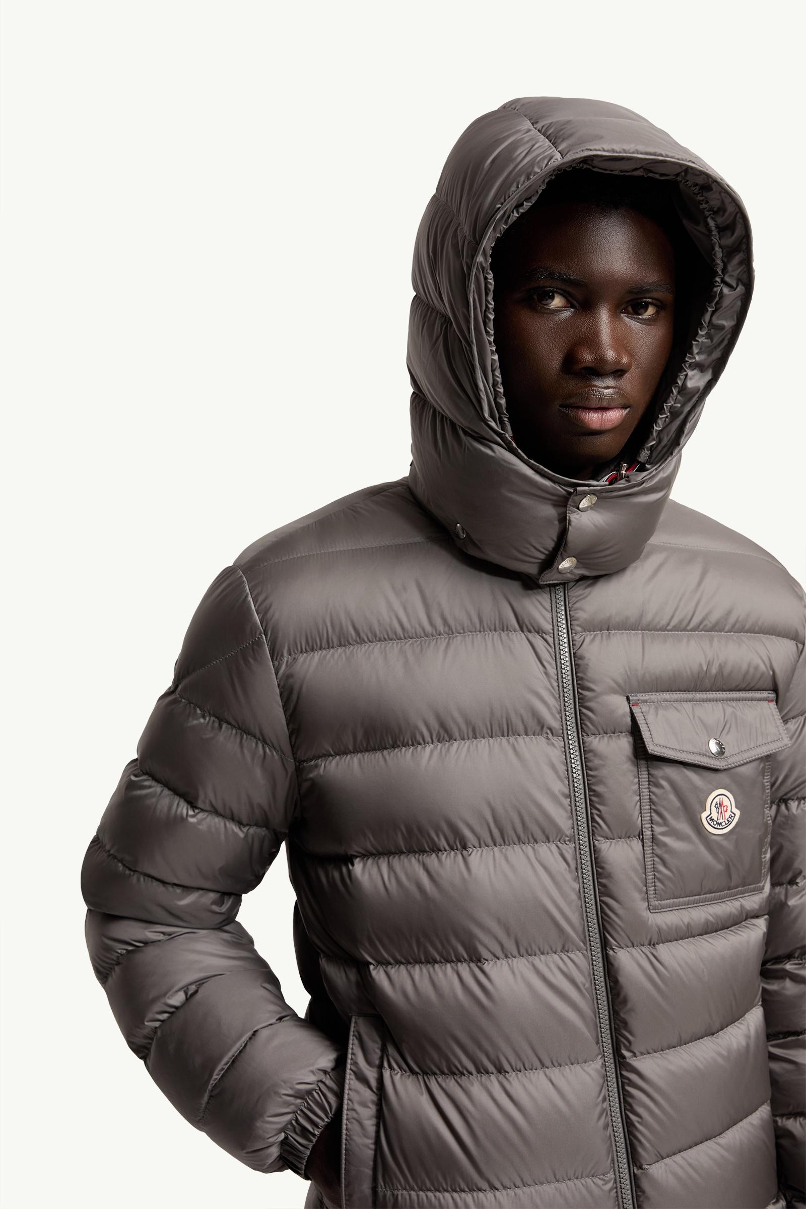 Grey Verith Hooded Short Down Jacket - Short Down Jackets for Men