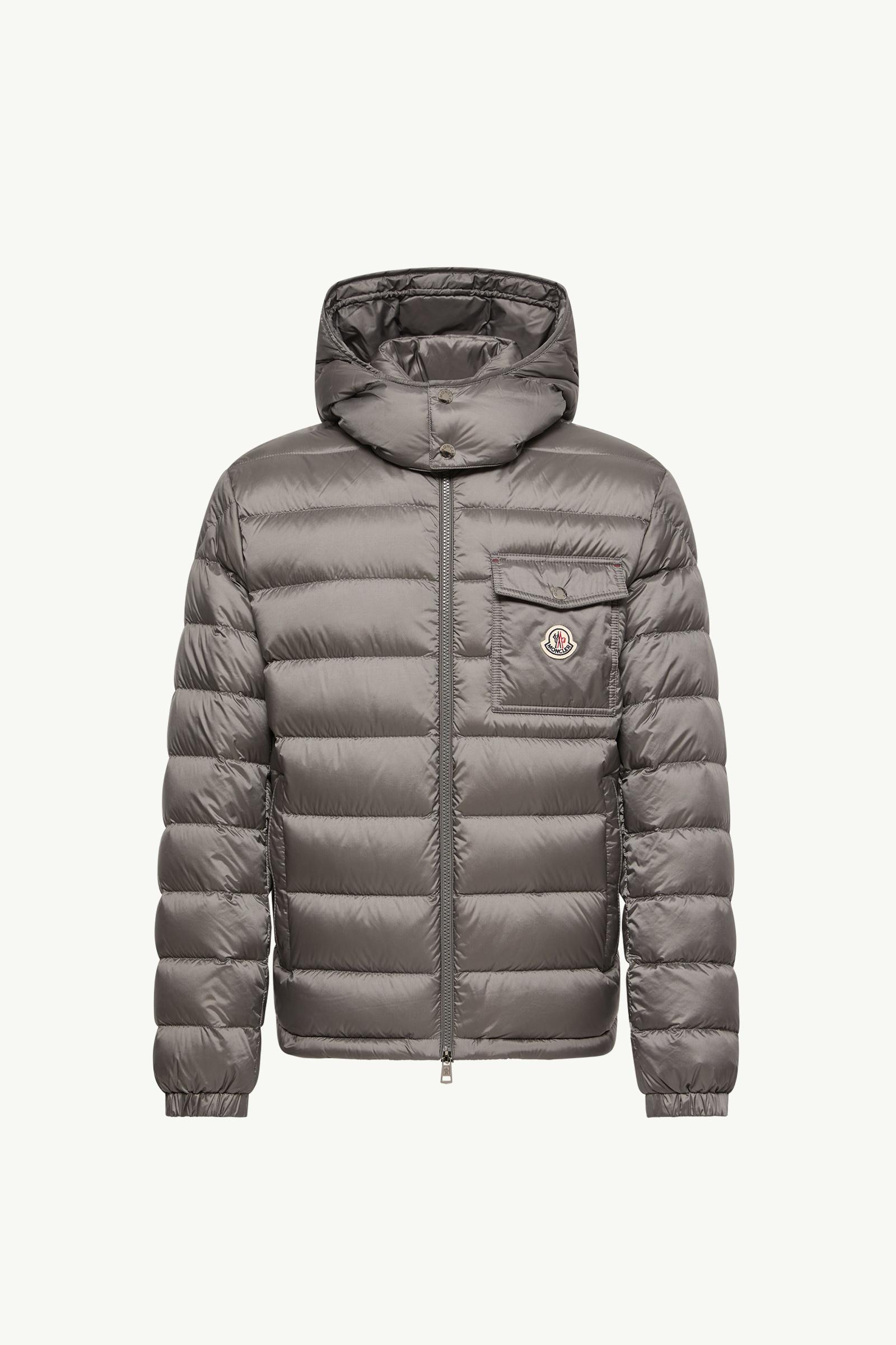 Grey Verith Hooded Short Down Jacket - Short Down Jackets for Men