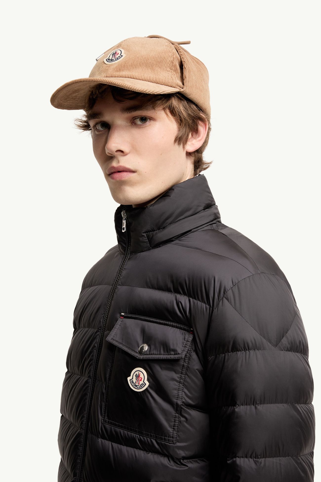 Verith kurze Daunenjacke mit Kapuze Herren Schwarz Moncler 1