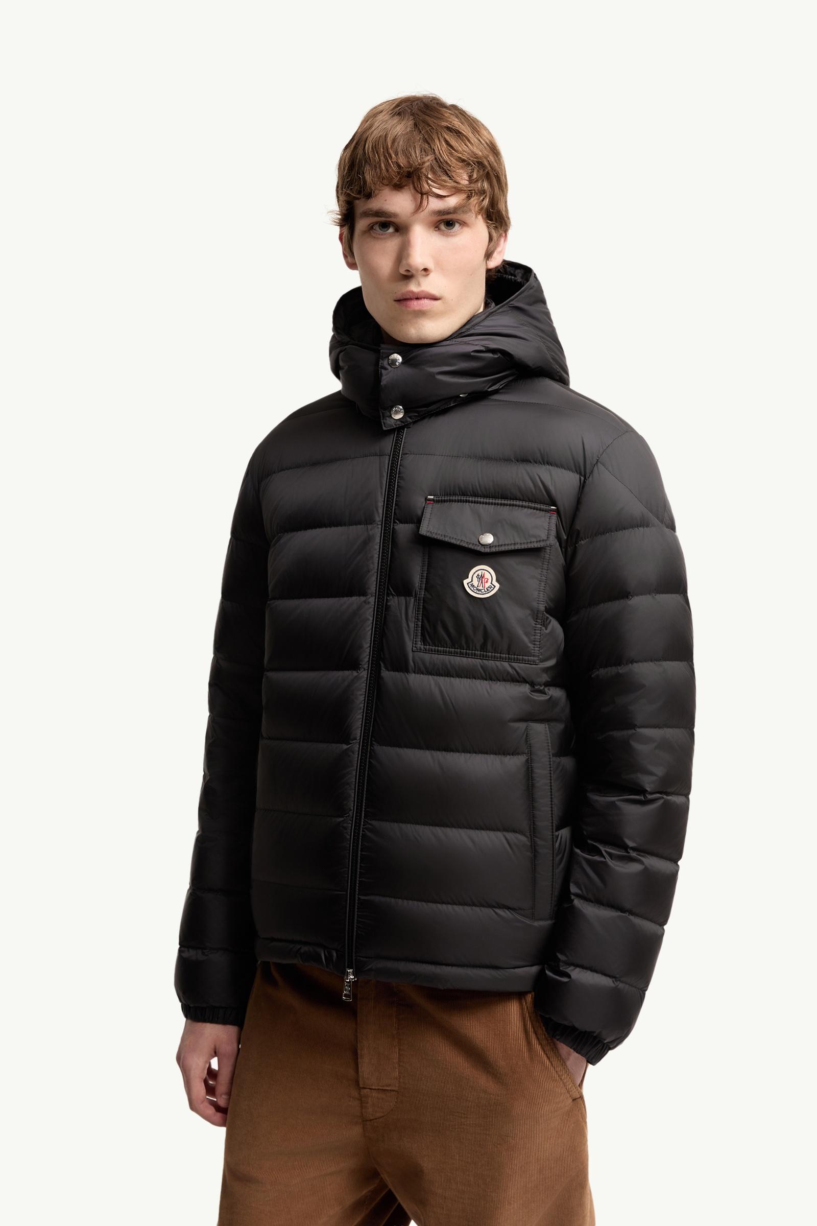 Black Verith Hooded Short Down Jacket - Short Down Jackets for Men