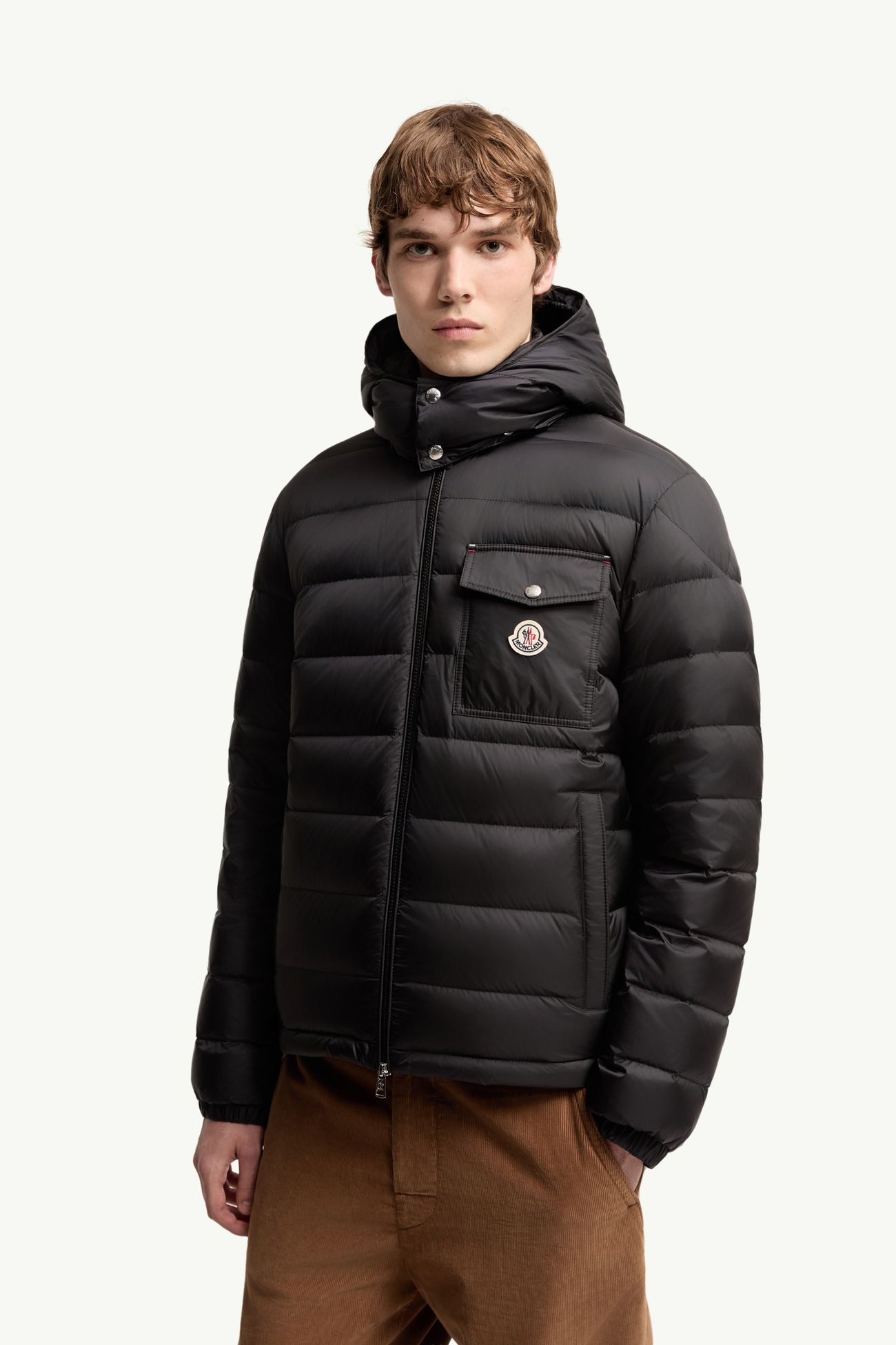Verith Hooded Short Down Jacket Men Black Moncler 3