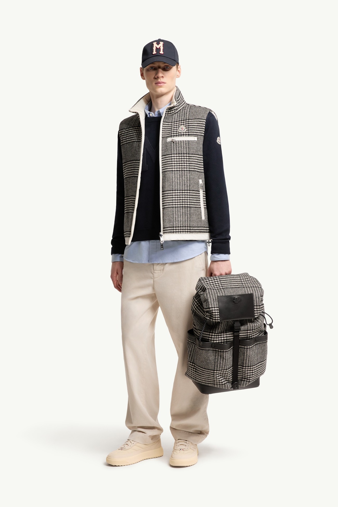 Gienah Reversible Wool Blend Down Gilet Men Gray Moncler 0