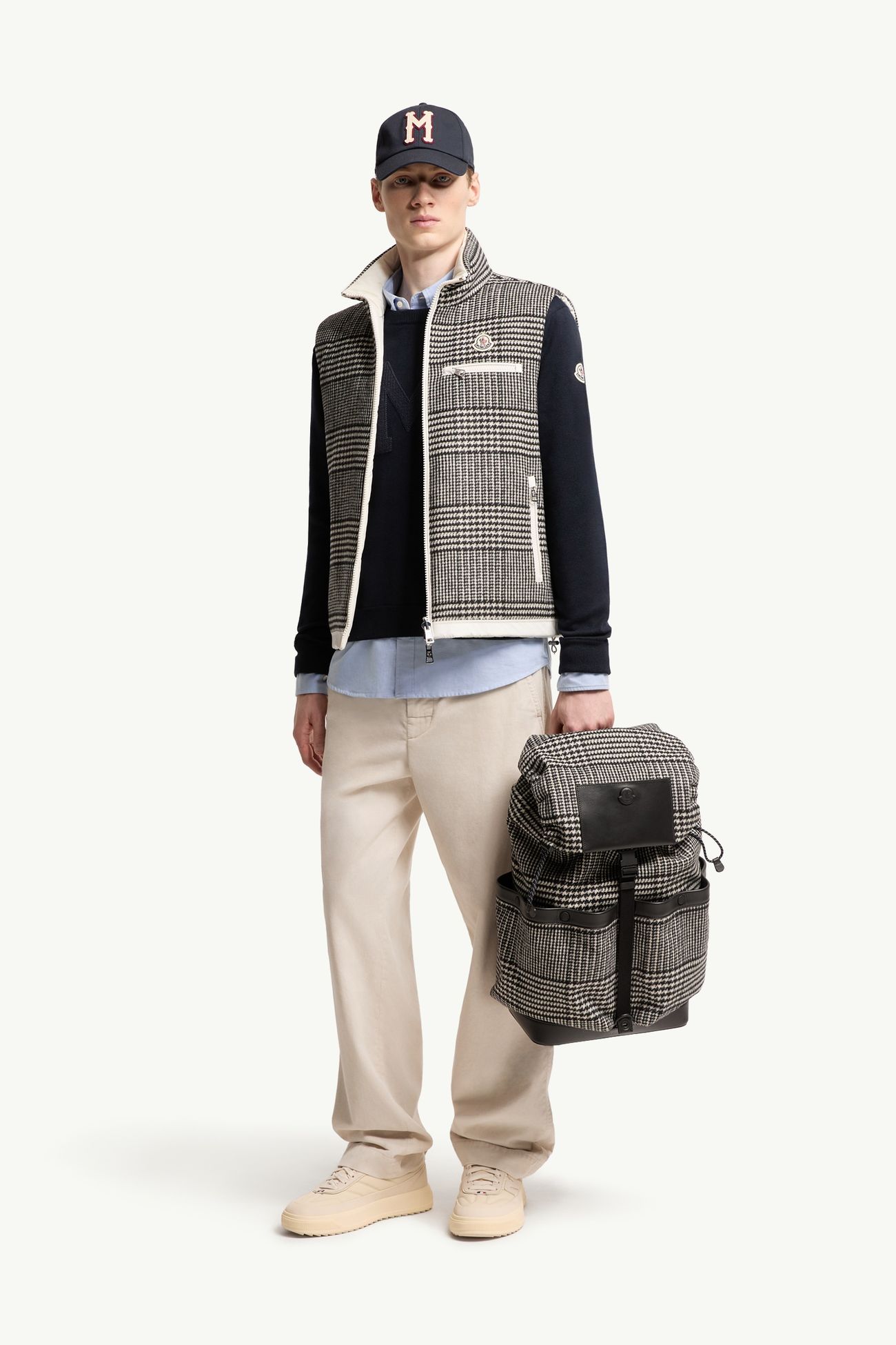 Gienah Wende-Daunenweste aus Wollmischung Herren Grau Moncler 0