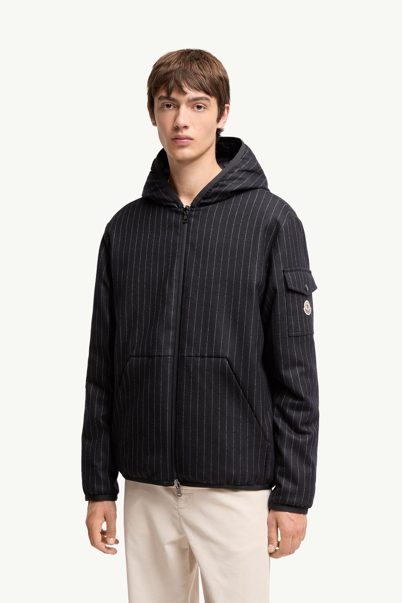 Ceze Reversible Hooded Short Jacket Men Dark Blue Moncler 3