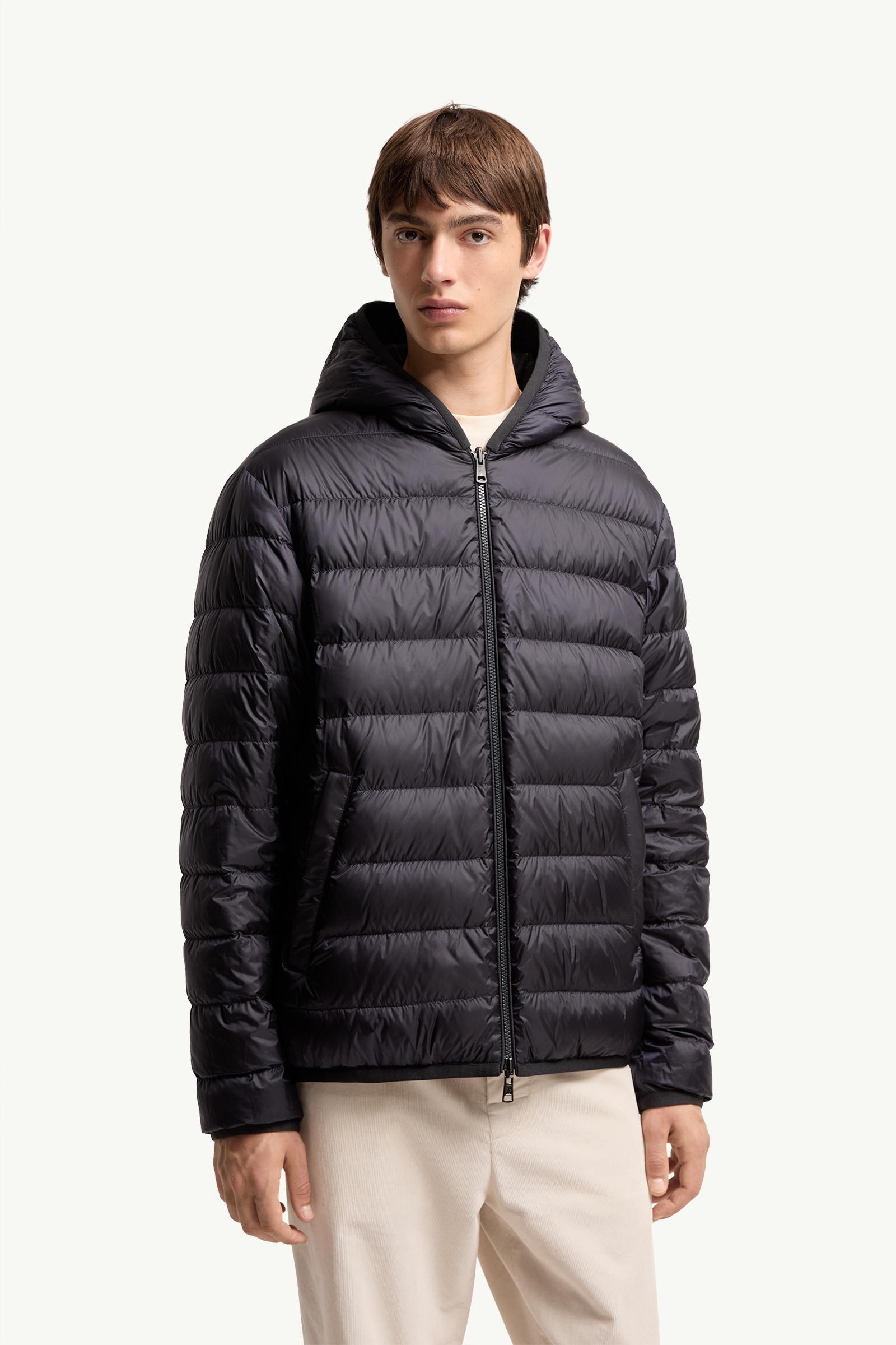 Dark Blue Ceze Reversible Hooded Short Jacket - Short Down Jackets