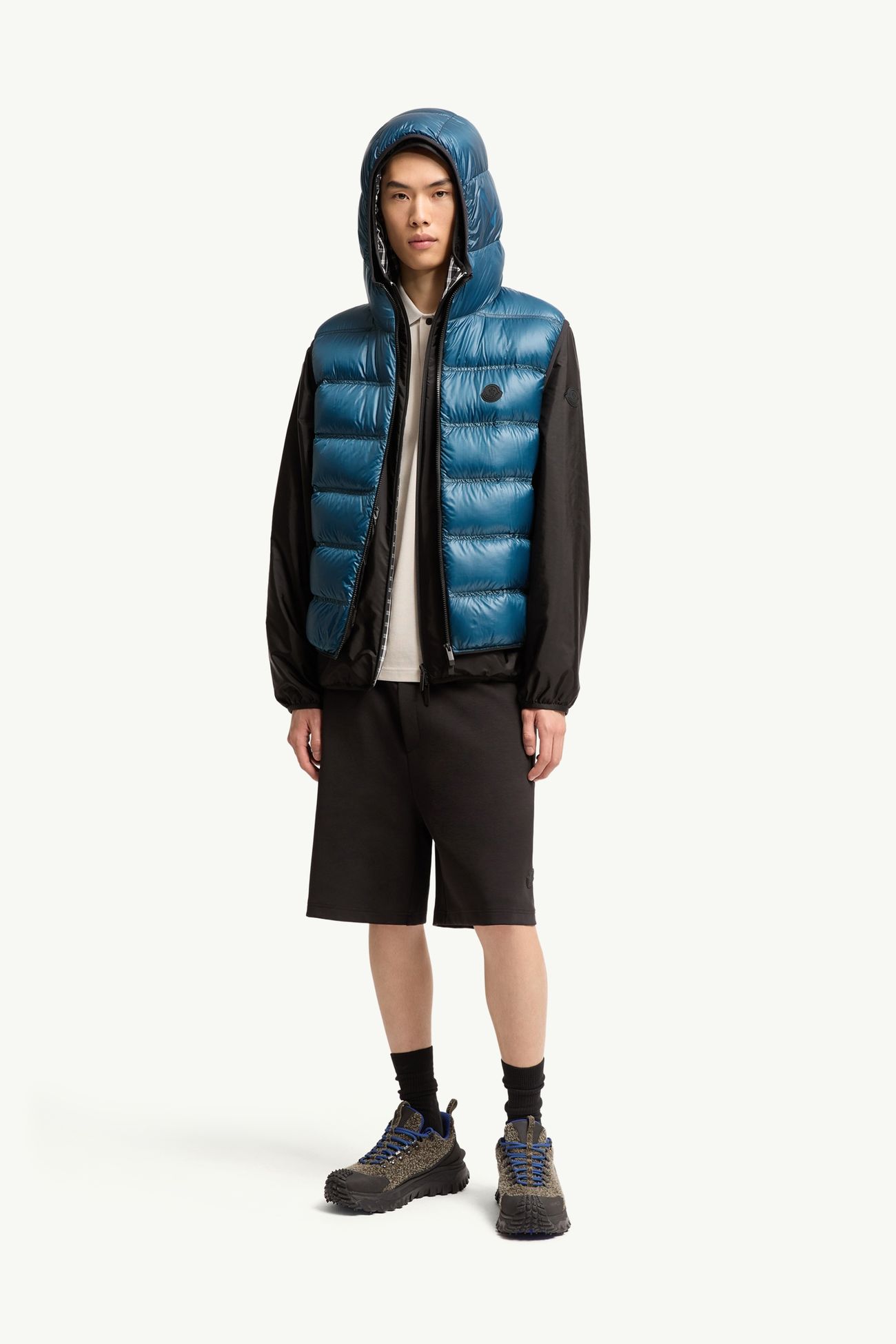 Gilet matelassé Panestrel en micro-ripstop Hommes Bleu Sarcelle Moncler 0