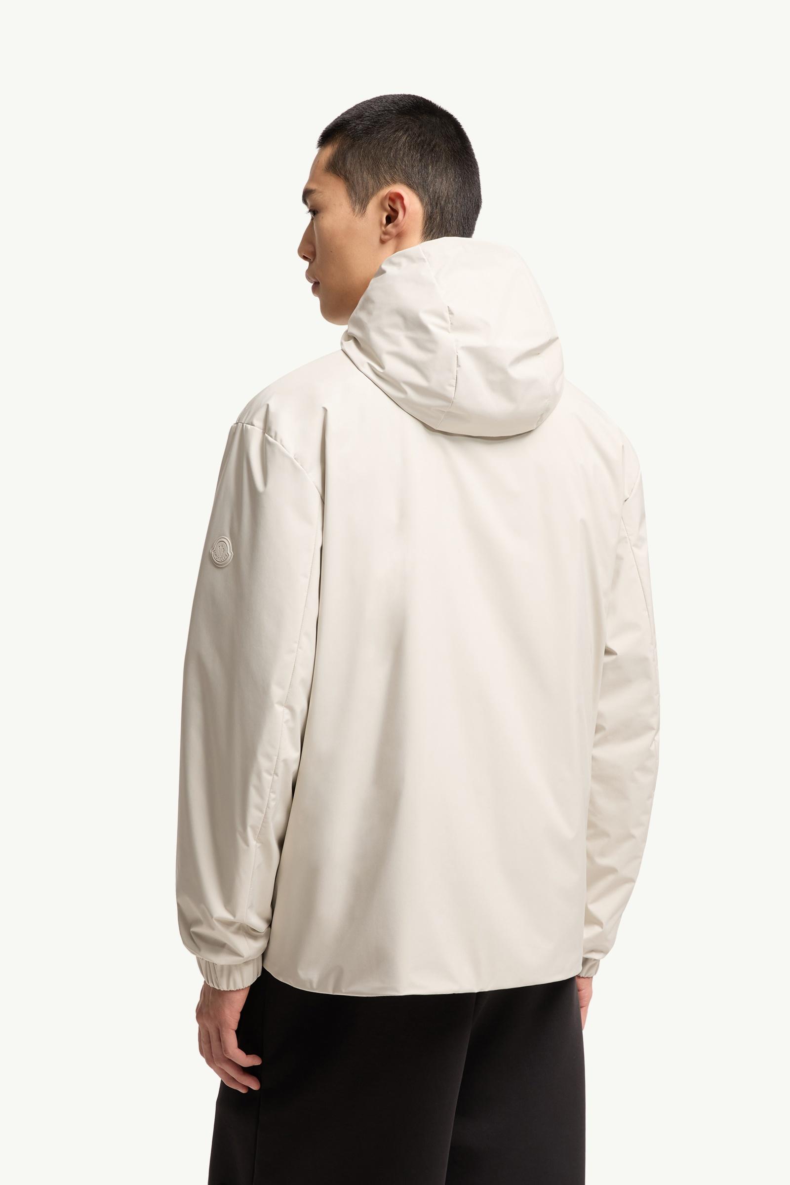 Light Beige Trelatete Hooded Down Jacket - Lightweight Down