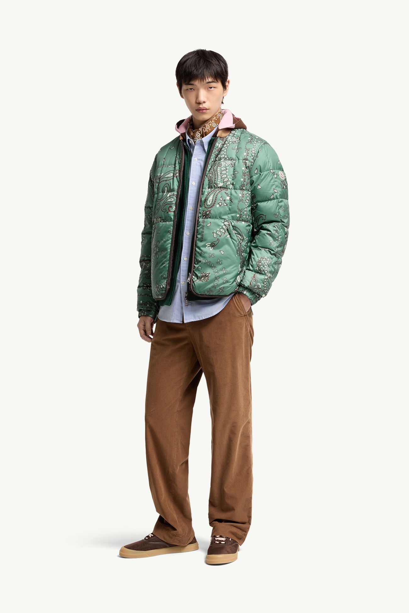 Chalvron wendbare Daunen-Bomberjacke Herren Grün & Braun Moncler 0
