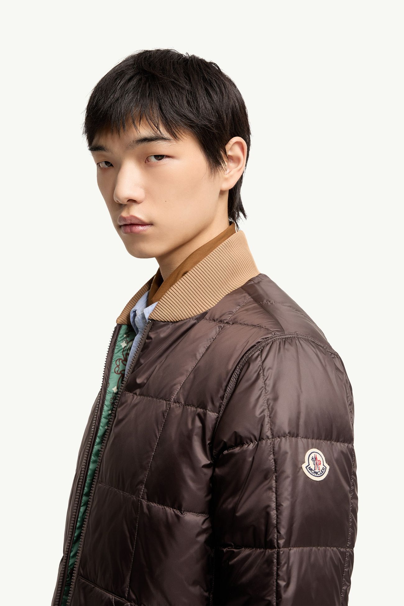 Chalvron雙面羽絨飛行員外套 男士 綠色和啡色 Moncler 1