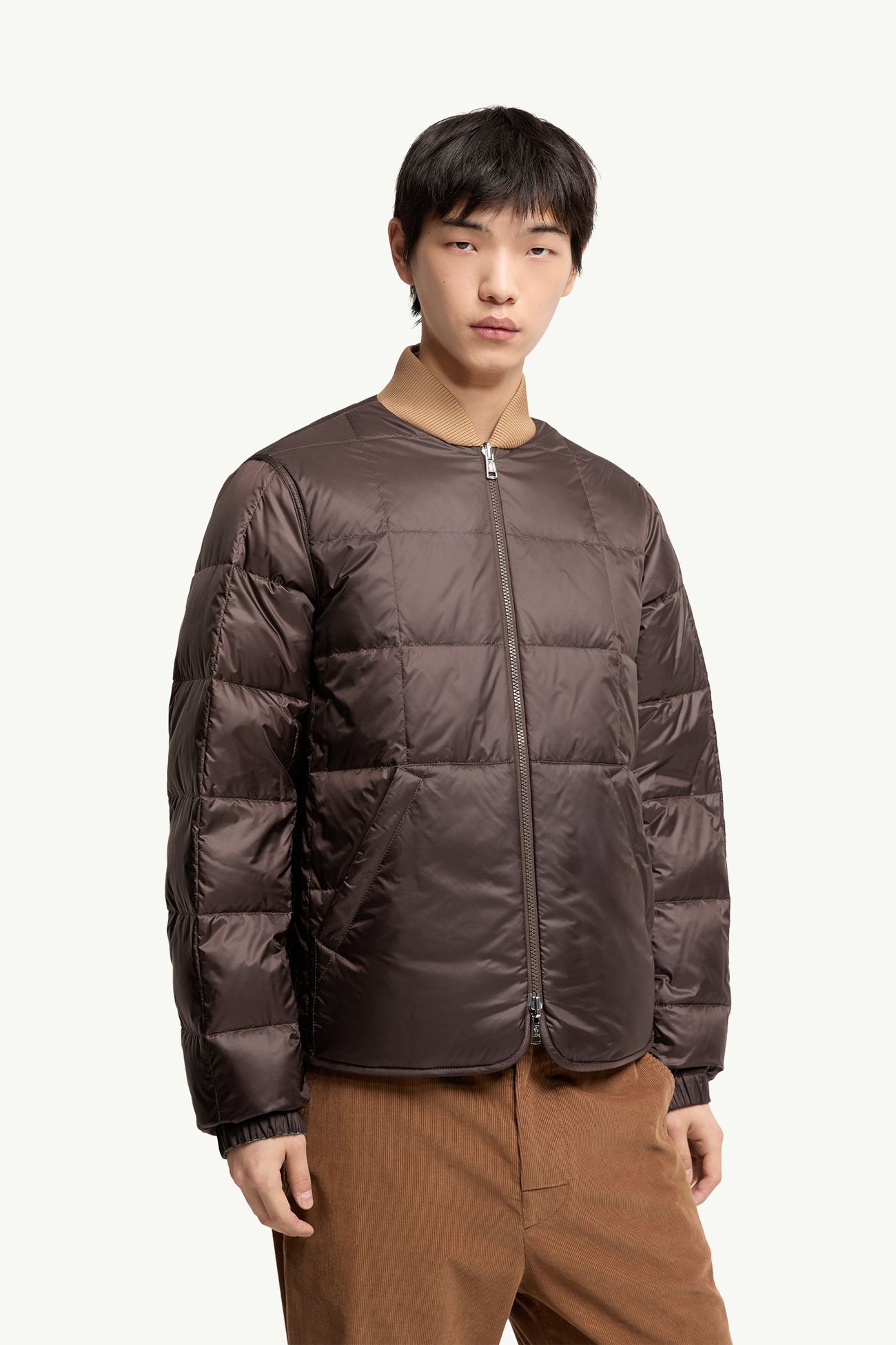 Chalvron男士双面羽绒飞行员夹克外套 男士 绿色 & 棕色 Moncler 5