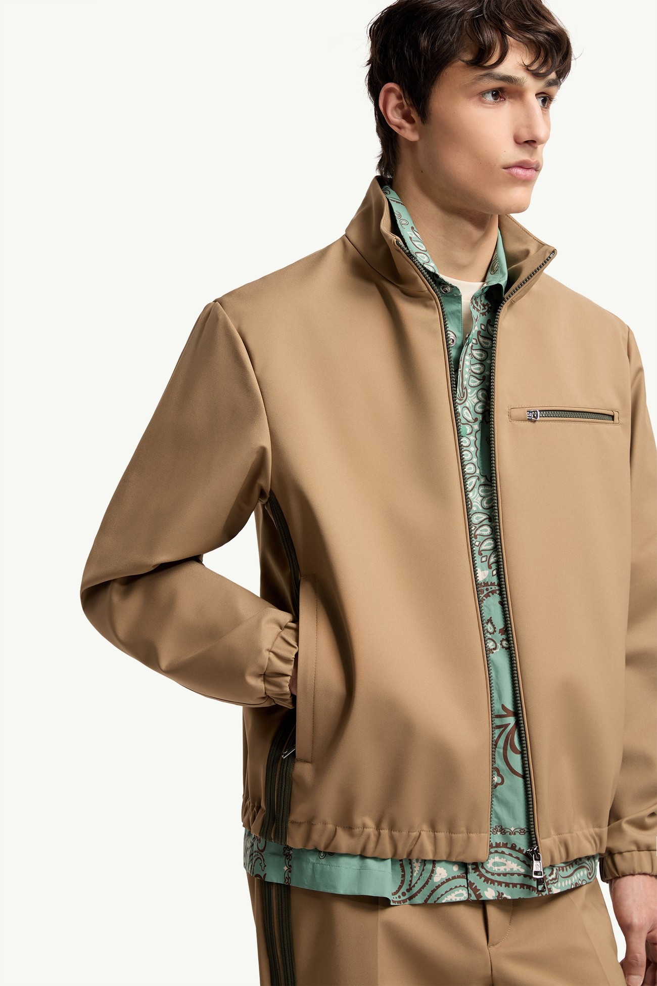 Giacca corta Fourioun in misto cotone Uomo Beige Moncler 5