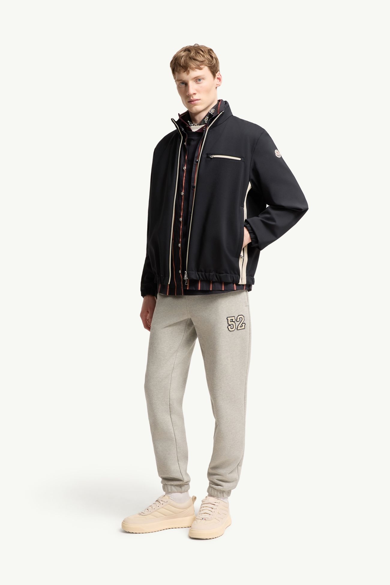 Veste courte Fourioun en coton mélangé Hommes Bleu marine Moncler 0