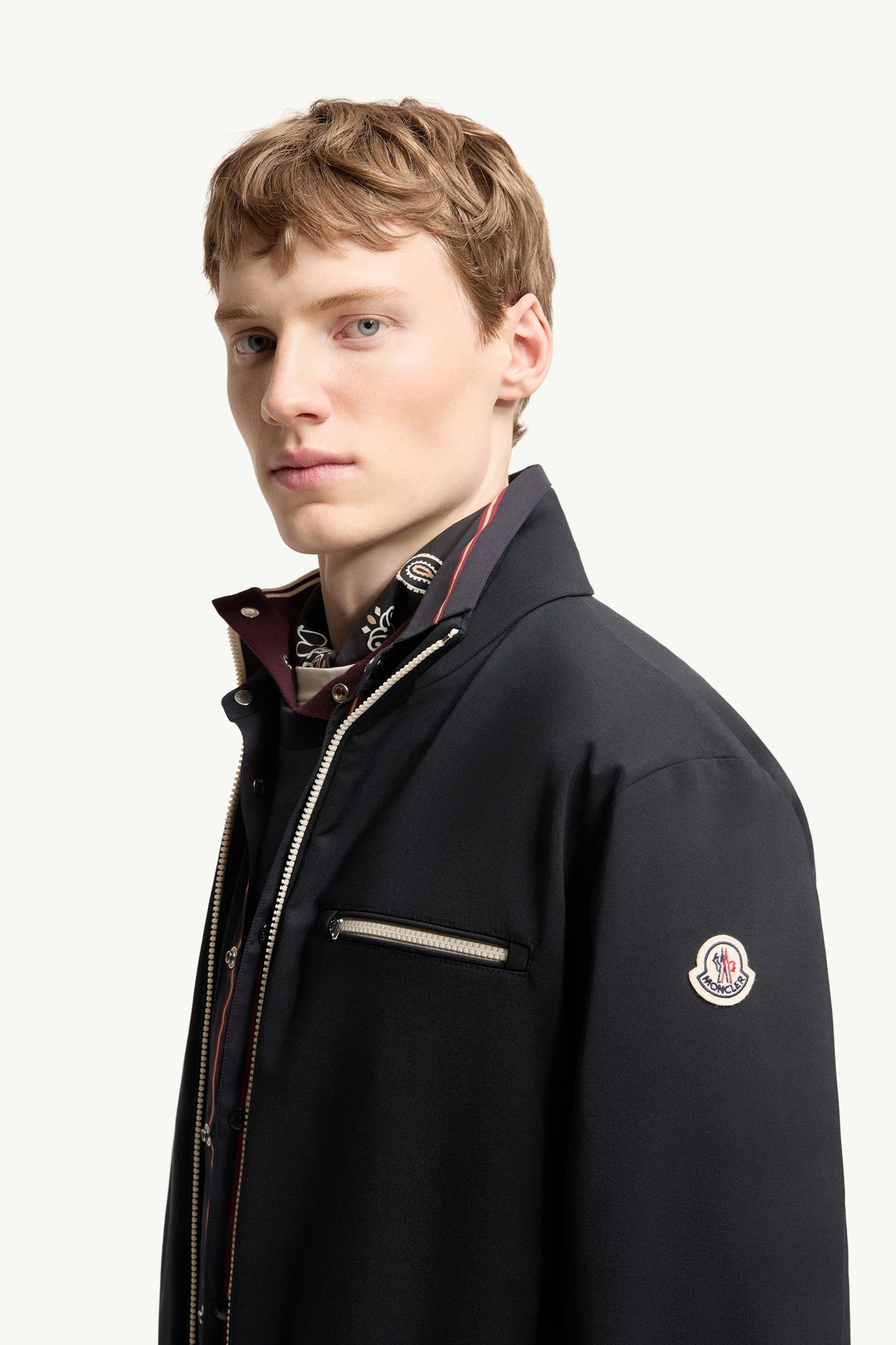 Giacca corta Fourioun in misto cotone Uomo Blu Navy Moncler 1