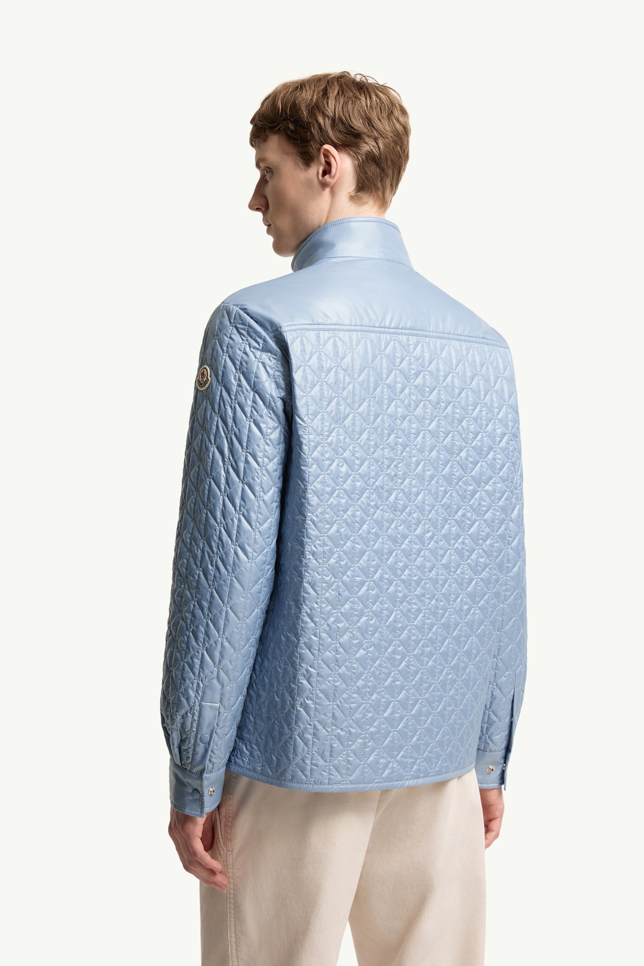 Giacca imbottita Cleorine con trapuntatura geometrica Uomo Celeste Moncler 4