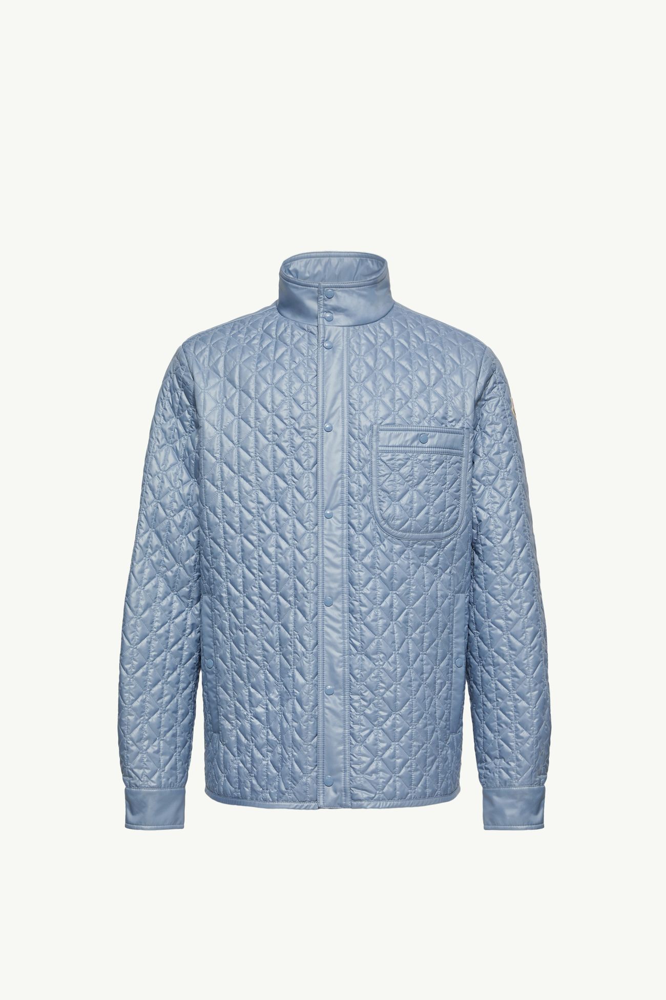 Cleorine geometrisch gesteppte, wattierte, mittellange Jacke Herren Hellblau Moncler 2