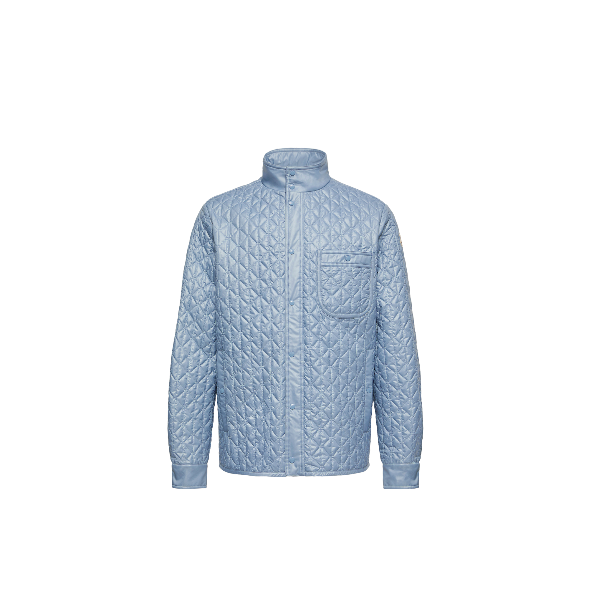 Moncler   Cleorine Geometric-Quilted Padded Jacket for Men in Blue, Size: 40