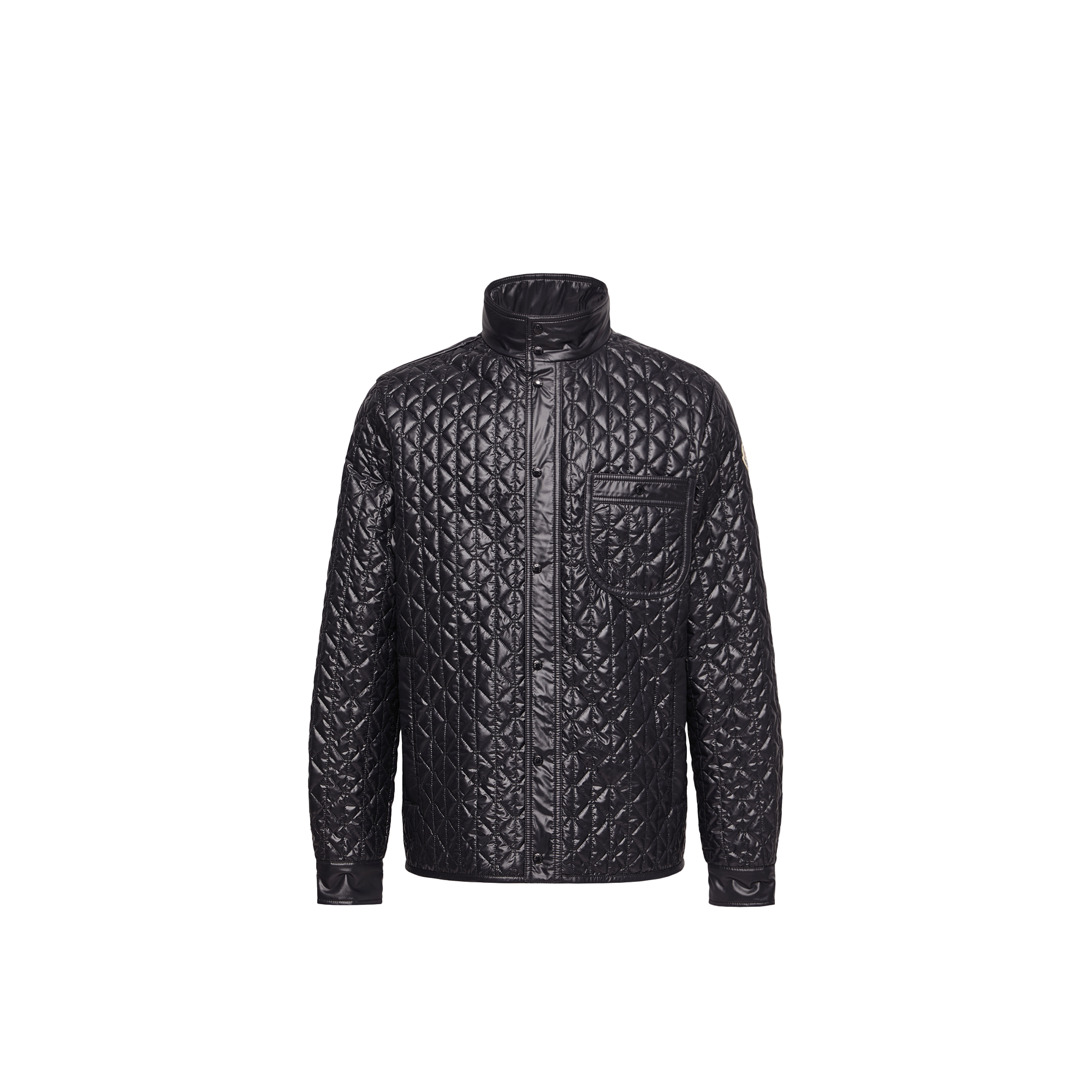 Moncler   Cleorine Geometric-Quilted Padded Jacket for Men in Blue, Size: 44