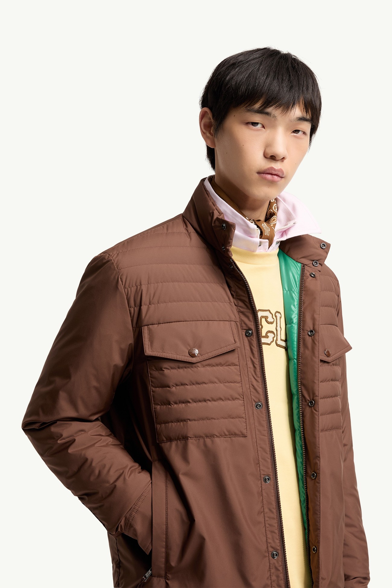 Piumino corto Vnorviane Uomo Marrone Moncler 5