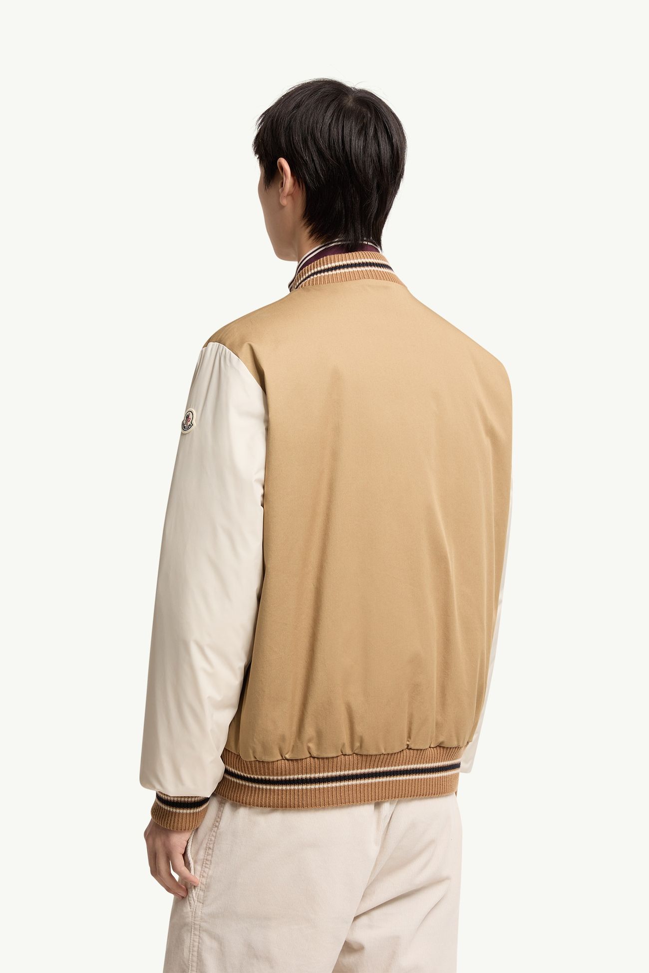 Oreane男士棉质混纺羽绒棒球夹克外套 男士 米色 & 白色 Moncler 4