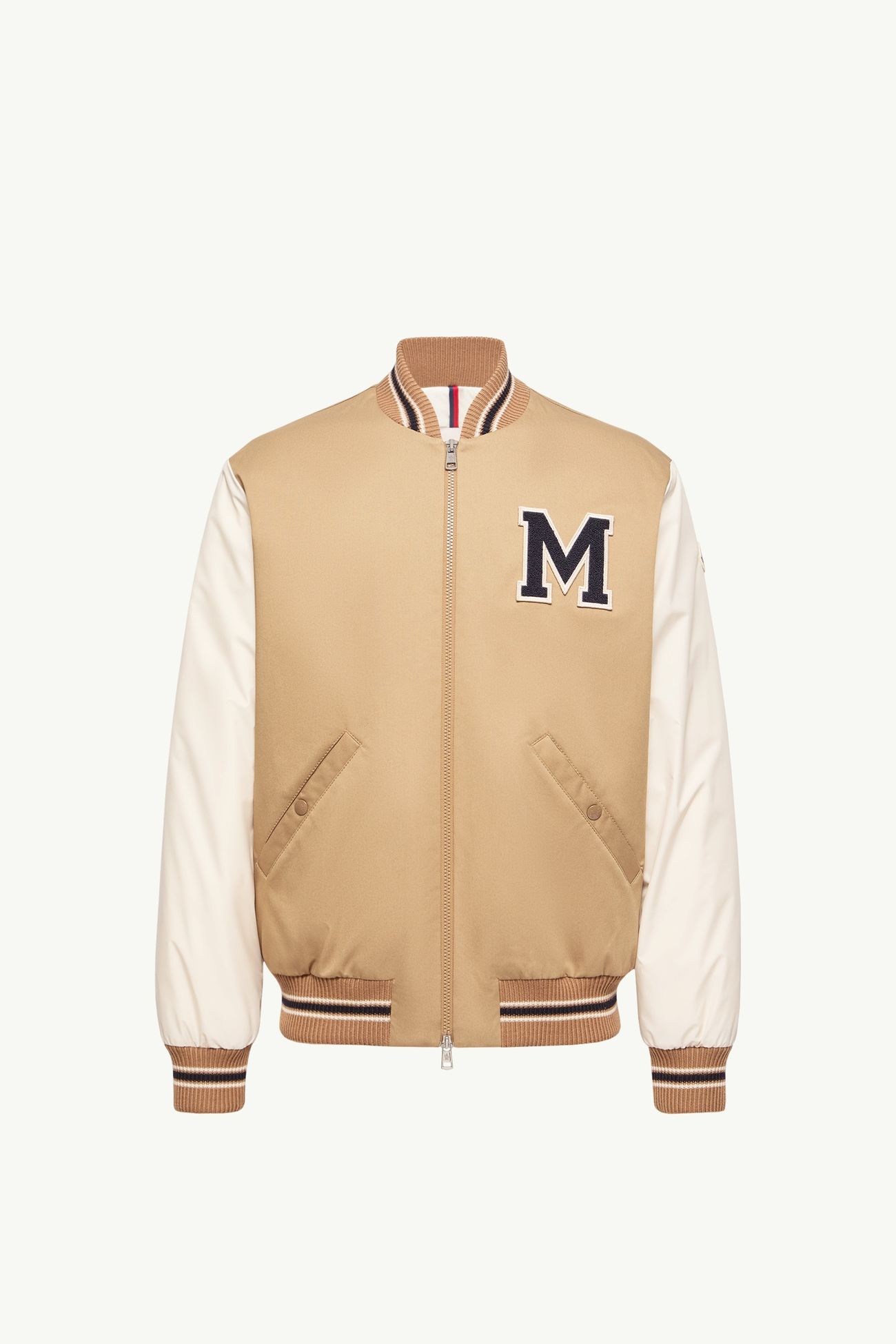 Doudoune universitaire Oreane en coton mélangé Hommes Beige & Blanc Moncler 2