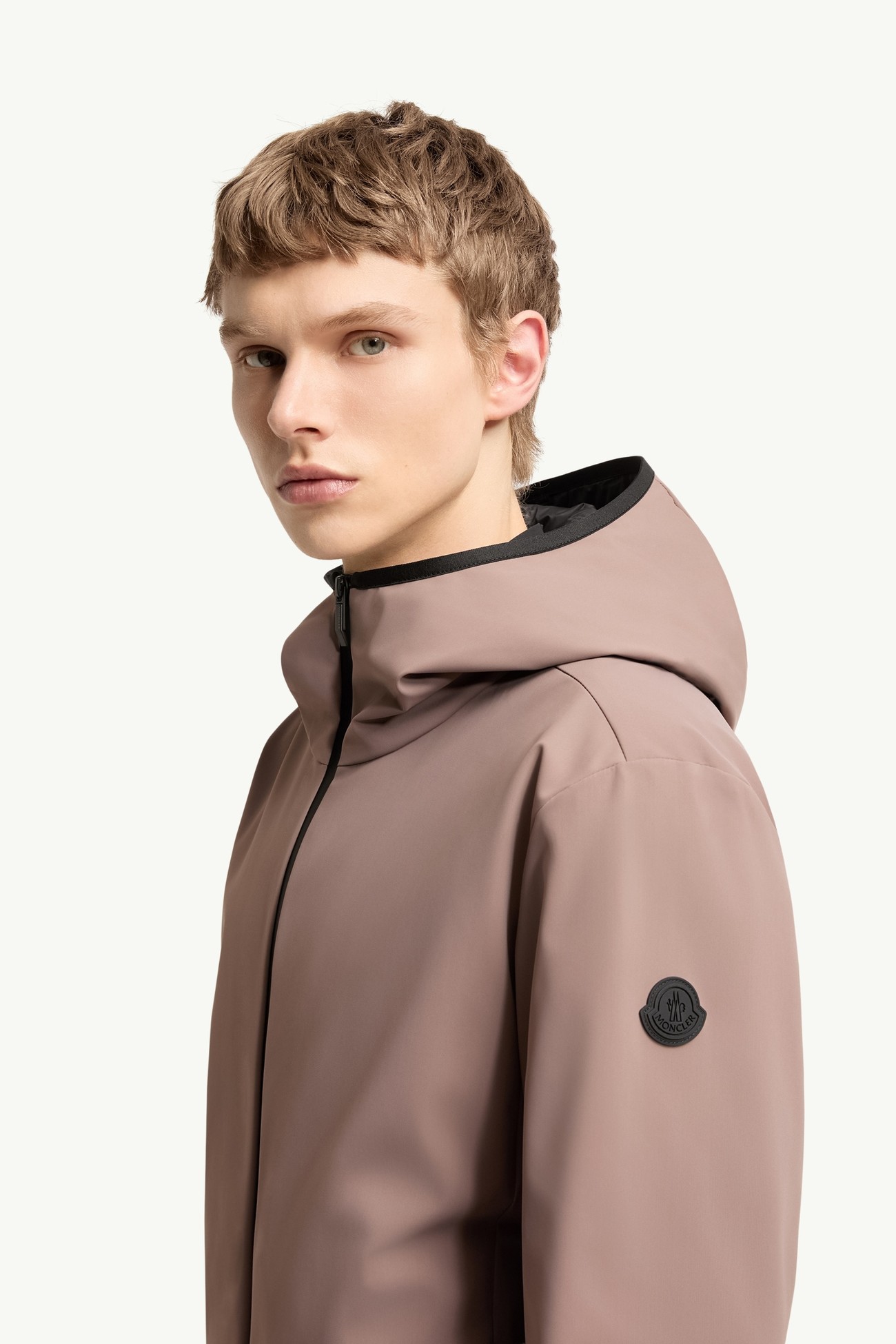 Ciampolin Hooded Down Jacket Men Light Brown Moncler 1