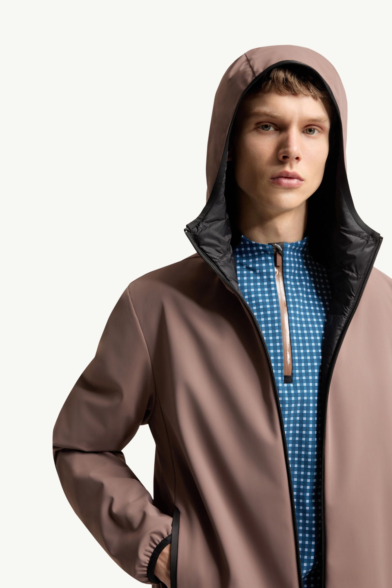 Ciampolin Hooded Down Jacket Men Light Brown Moncler 5