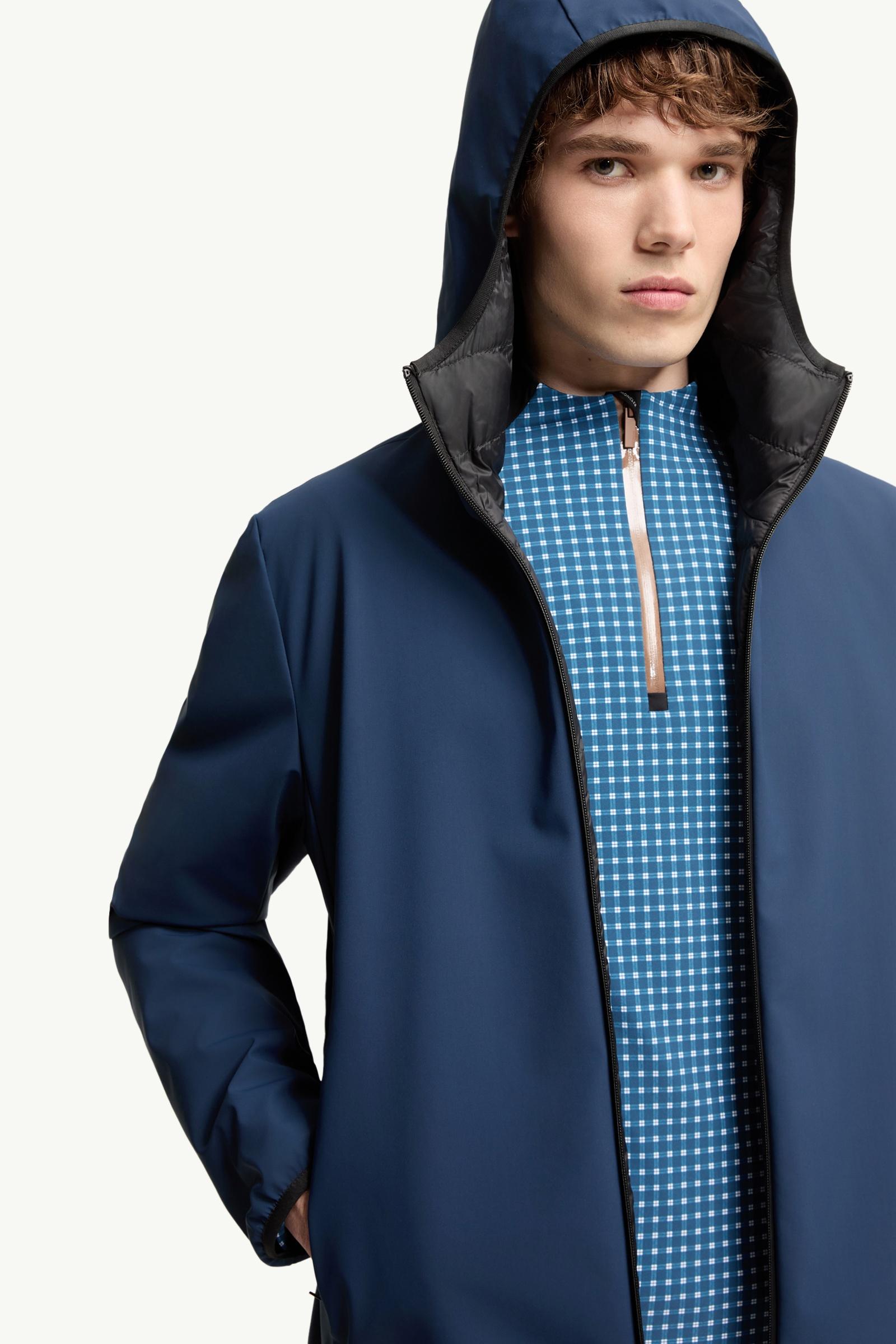Navy Blue Ciampolin Hooded Down Jacket - Lightweight Down Jackets