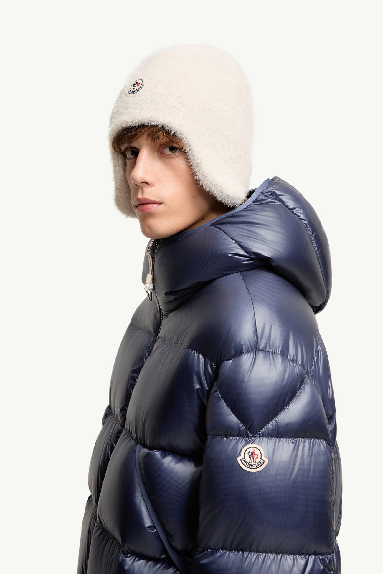 Anapo 후드 미디 길이 다운 재킷 남성 더스티 블루 Moncler 1