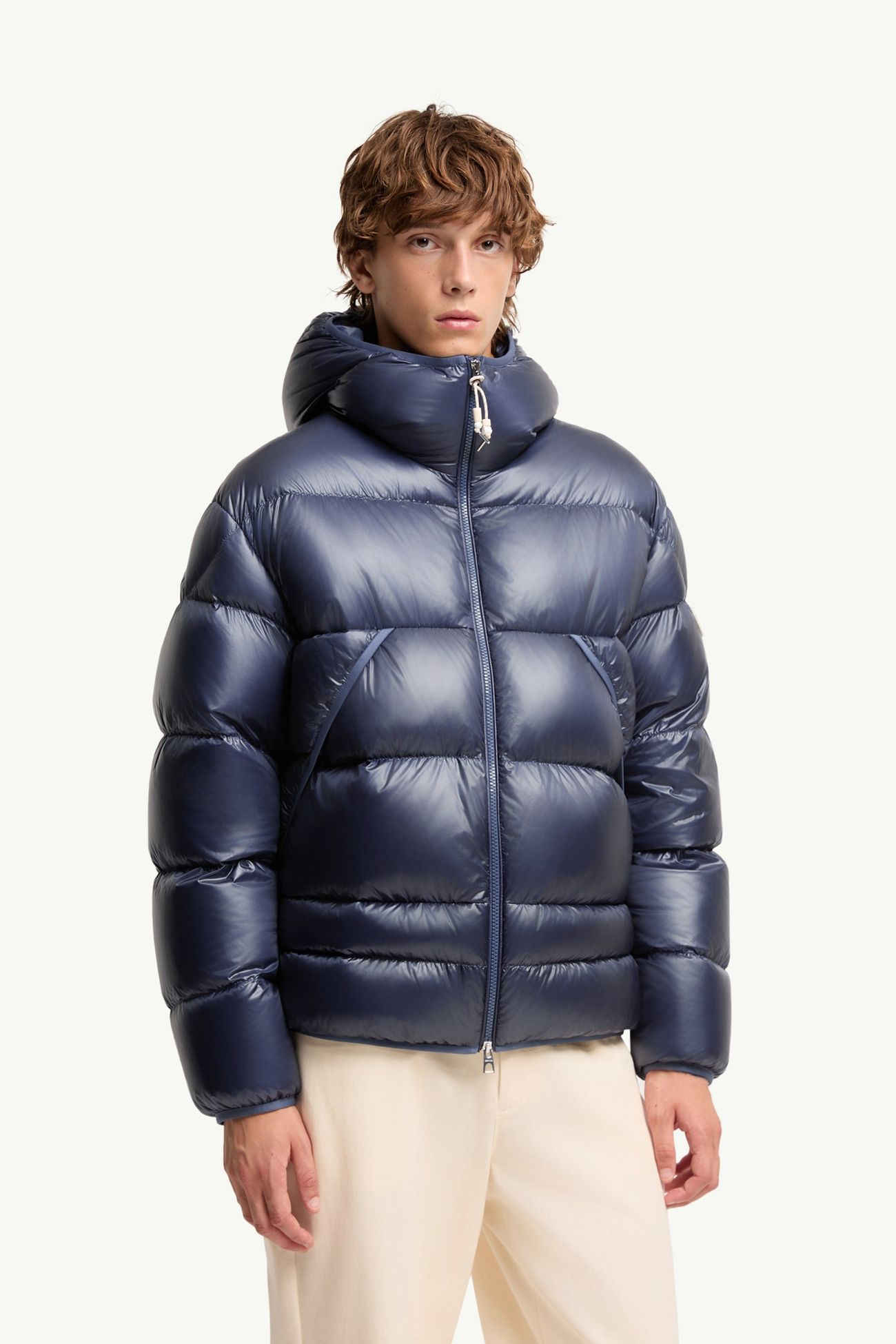 Piumino midi Anapo con cappuccio Uomo Blu Polvere Moncler 3