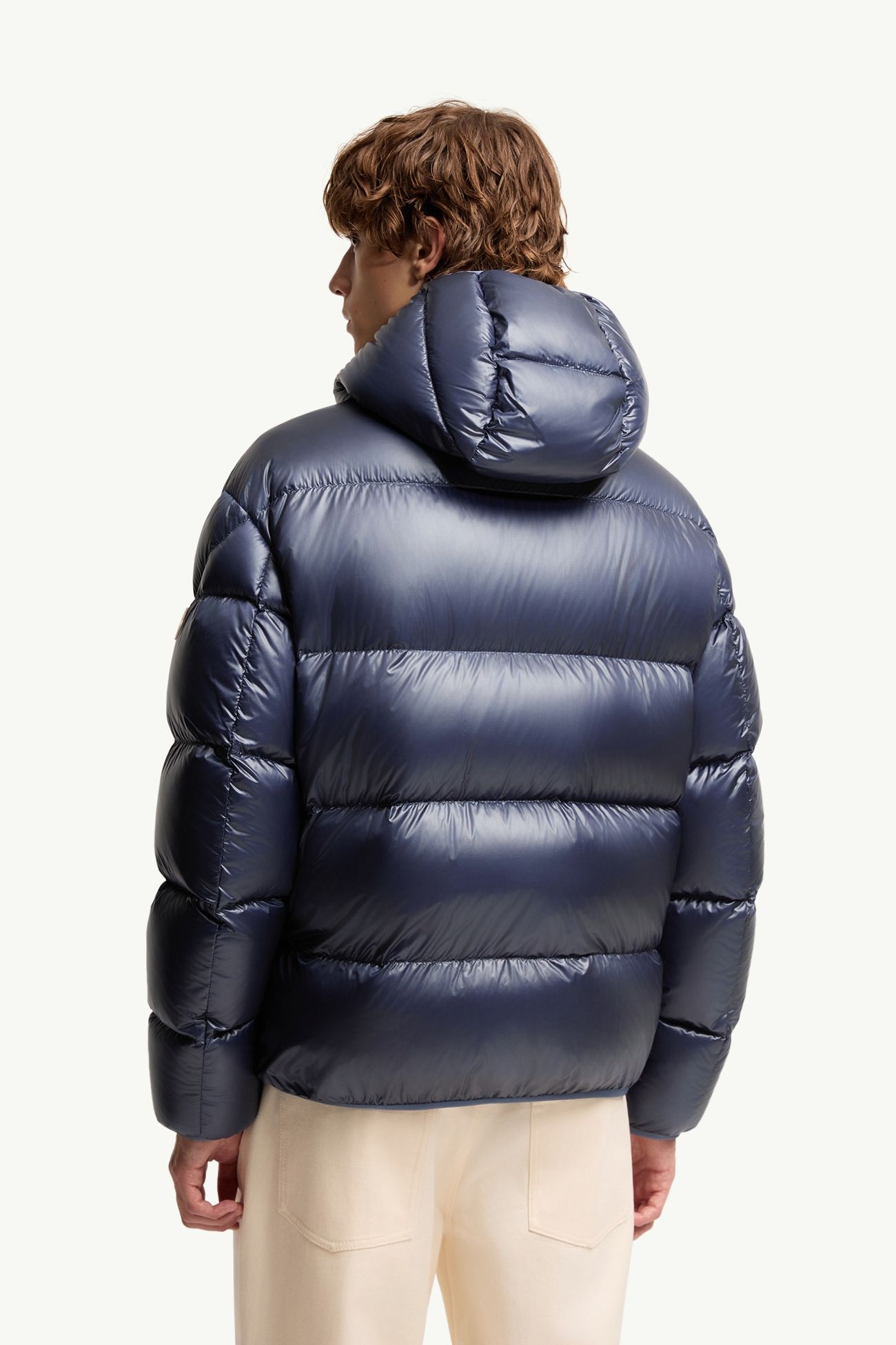 Anapo男士连帽中长款羽绒夹克外套 男士 灰蓝 Moncler 4