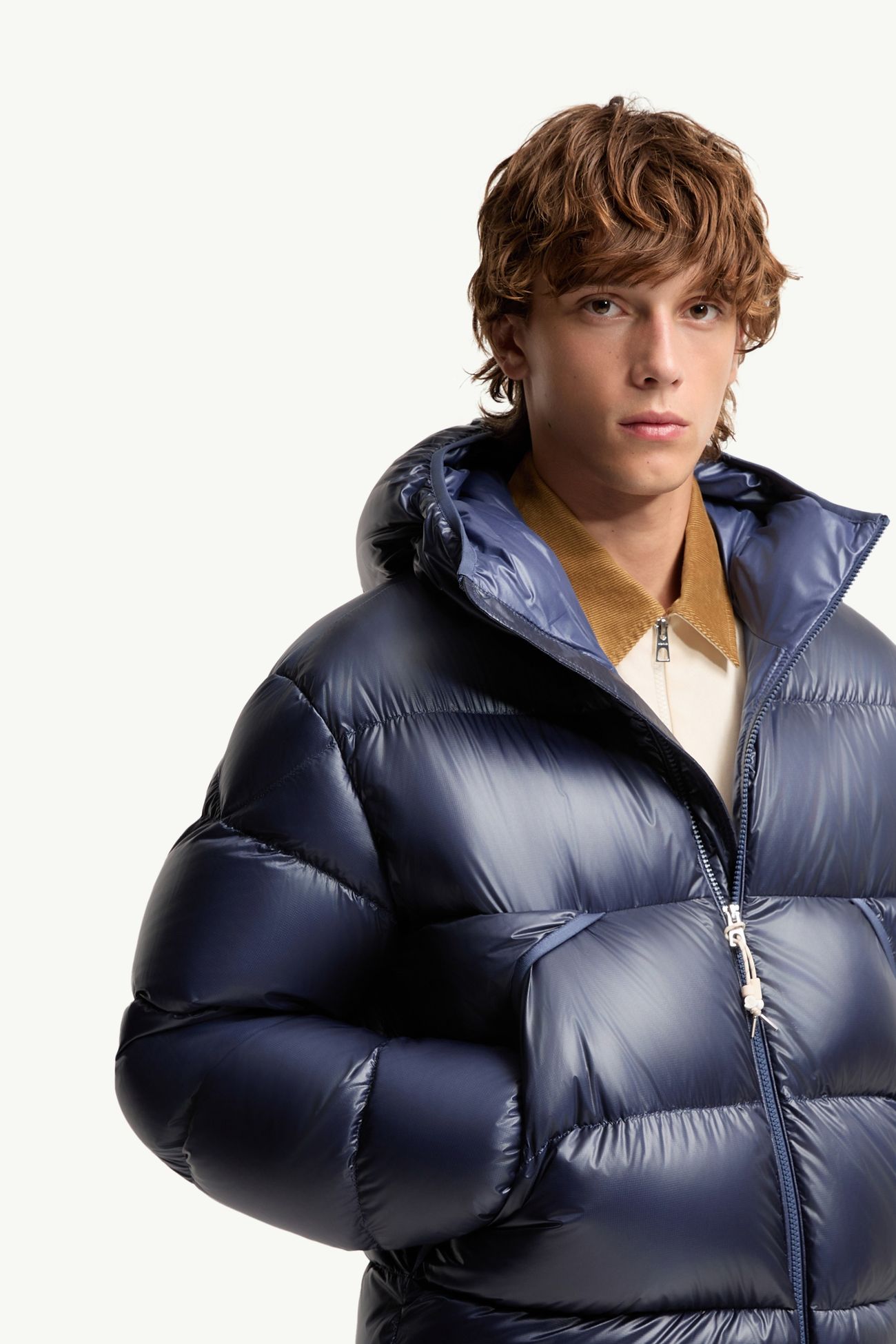 Anapo連帽中長羽絨外套 男士 灰藍色 Moncler 5