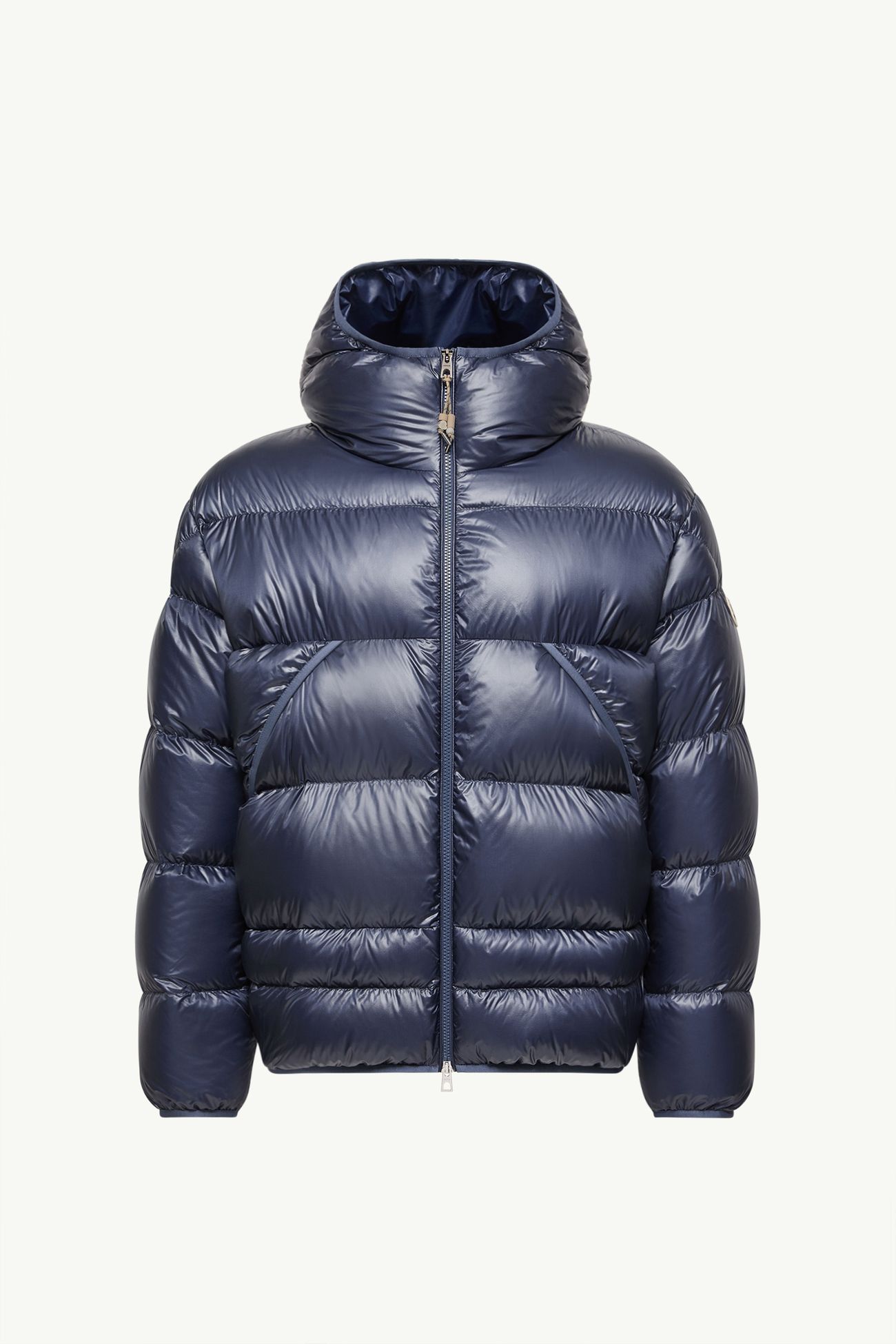 Anapo Hooded Mid-Length Down Jacket Men Dusty Blue Moncler 2