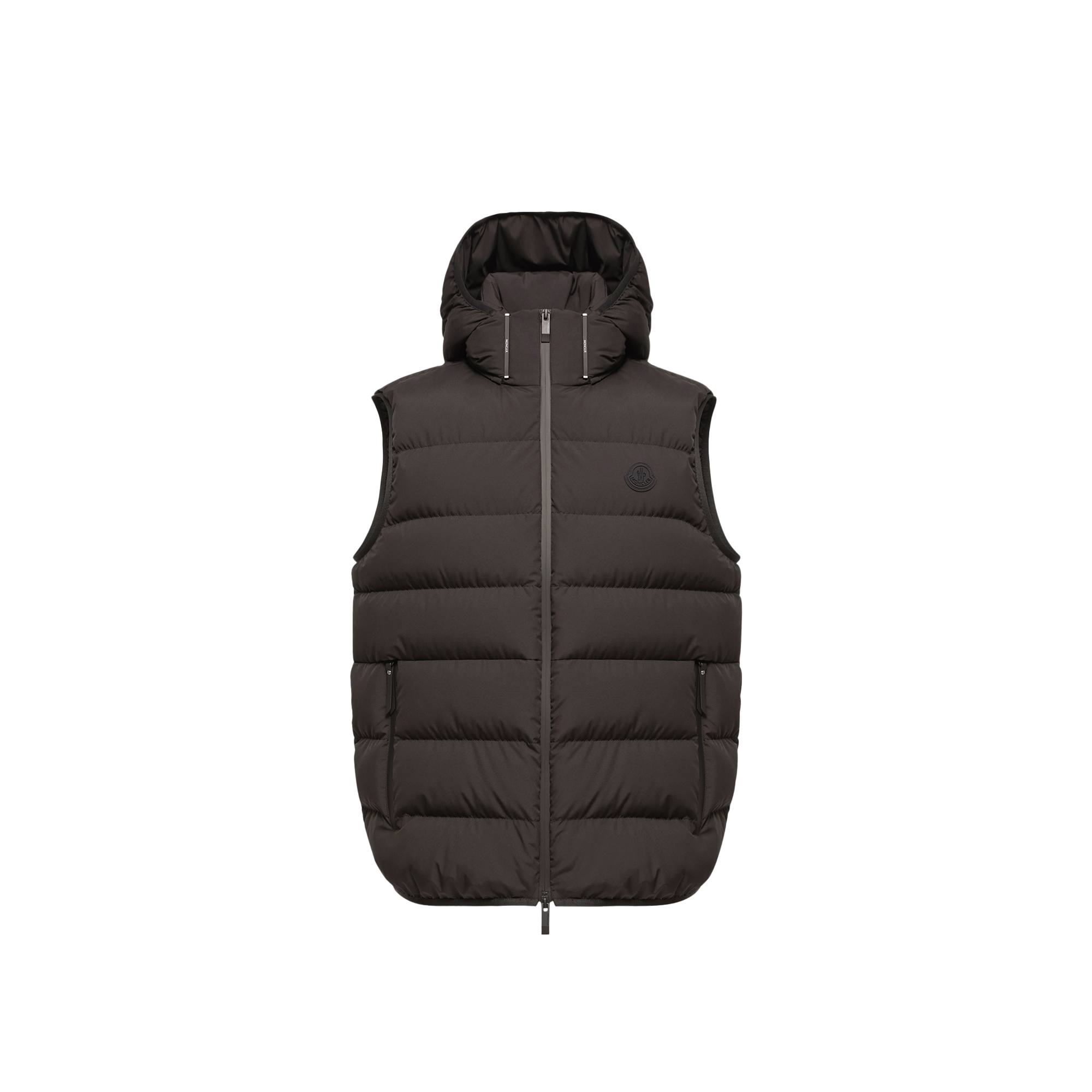 Moncler   Arinella Hooded Down Gilet for Men in Black, Size: 46