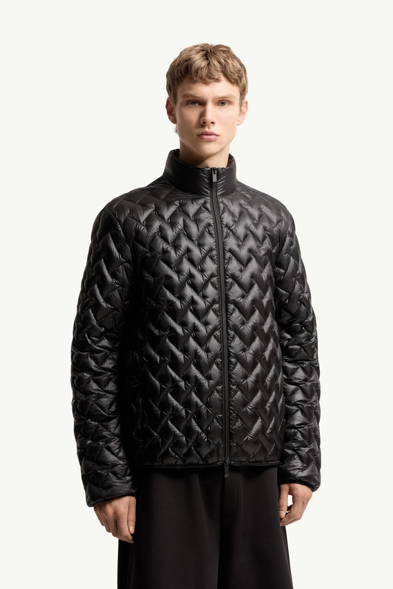 Gamma verstaubare kurze Daunenjacke Herren Schwarz Moncler 3