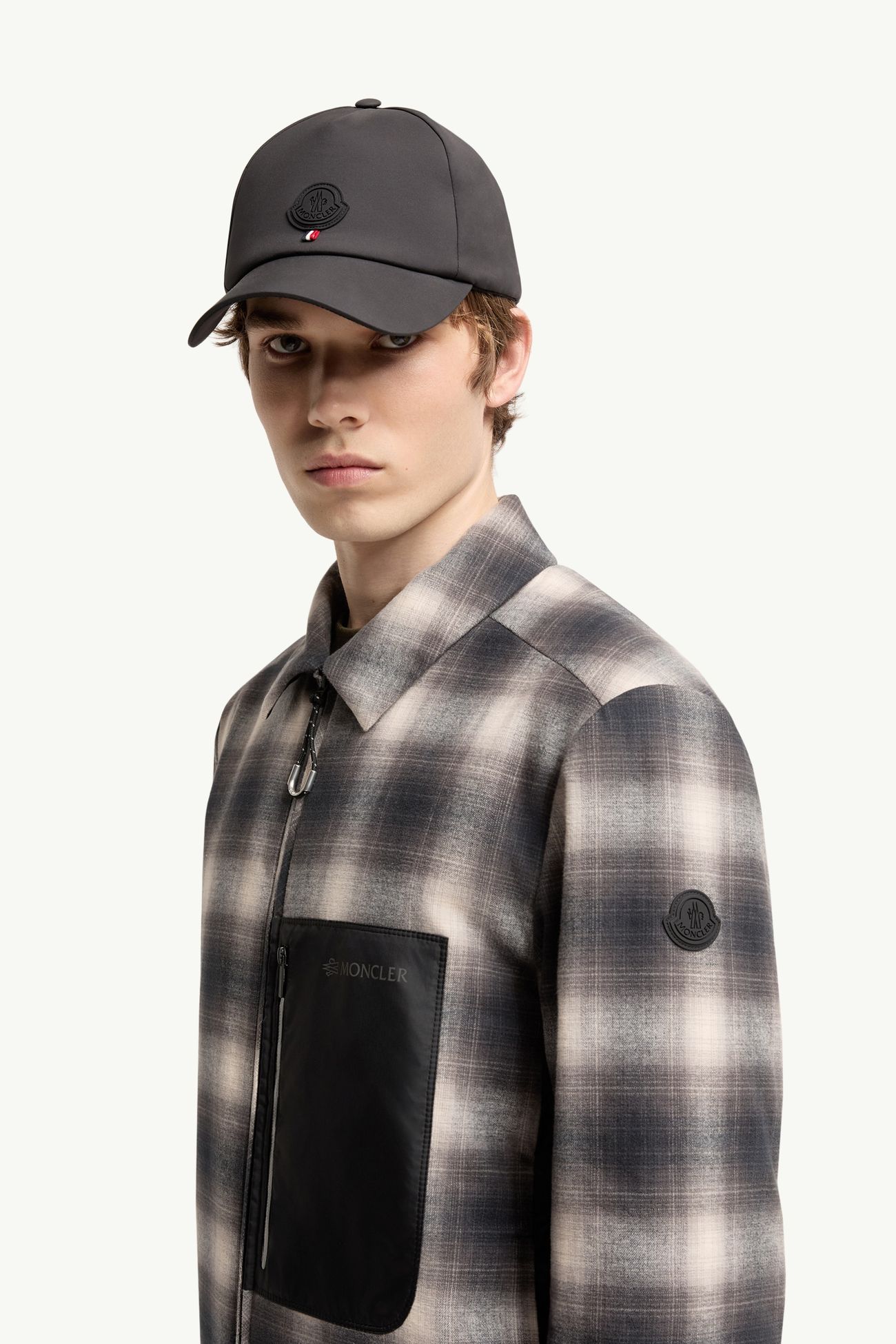 Doudoune-chemise Cornisello en coton Hommes Noir & Blanc Moncler 1