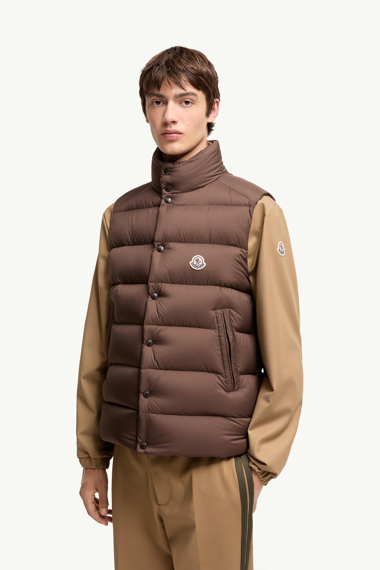 Brown Tibb Down Gilet - Vests for Men | Moncler ES