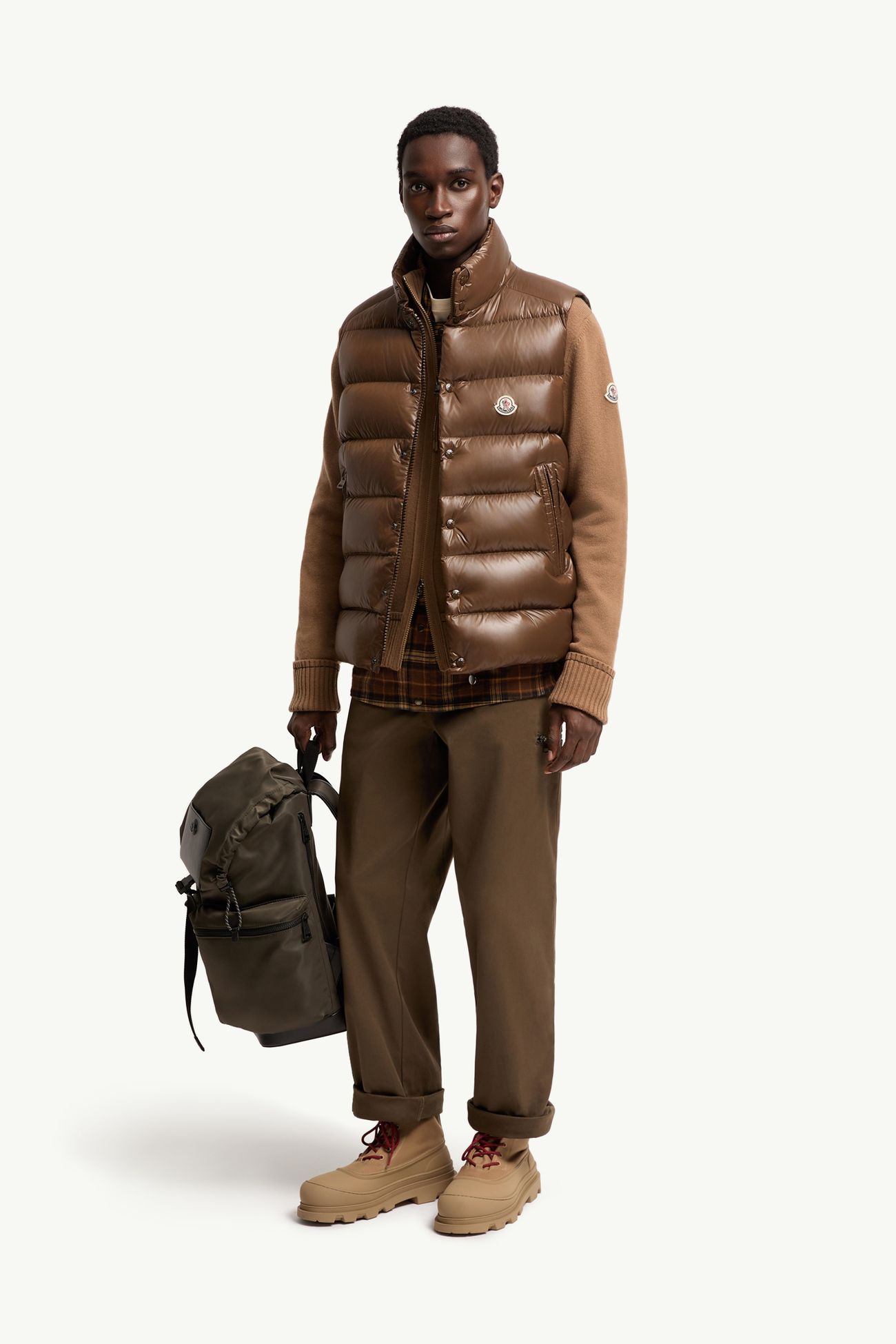 Tibb Down Gilet Men Brown Moncler 0