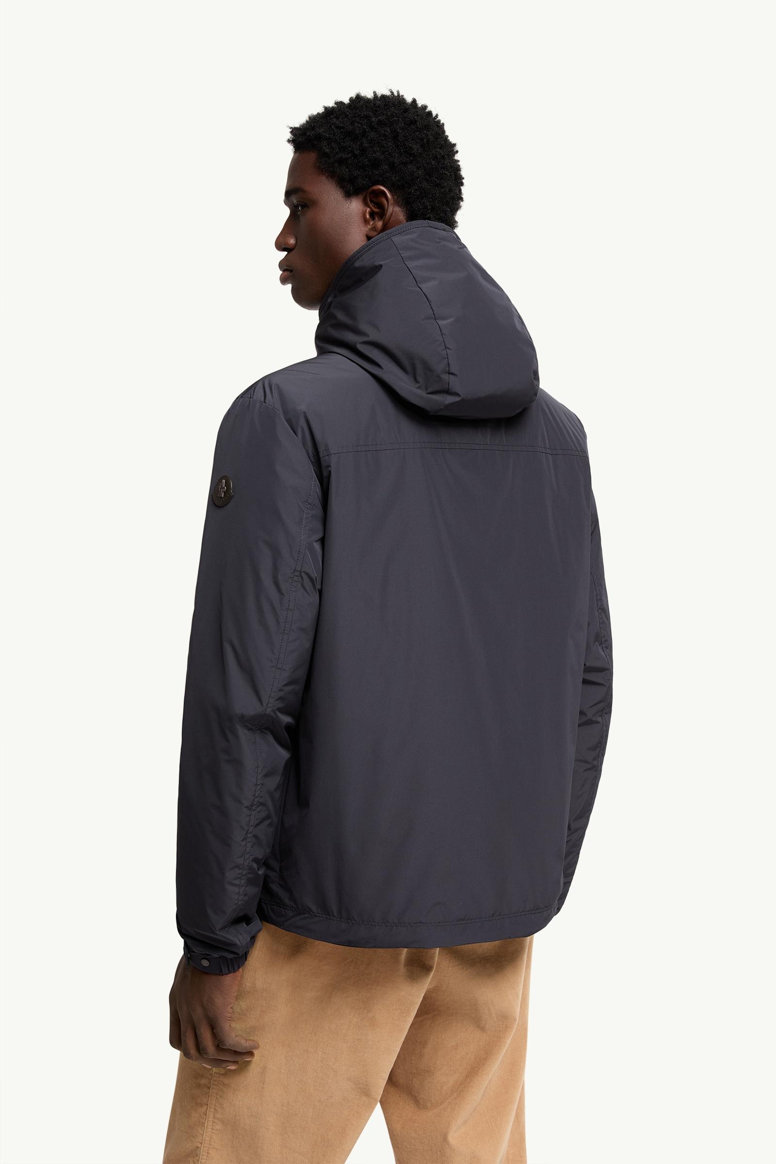 Navy Blue Austerin Hooded Short Down Jacket - Lightweight Down