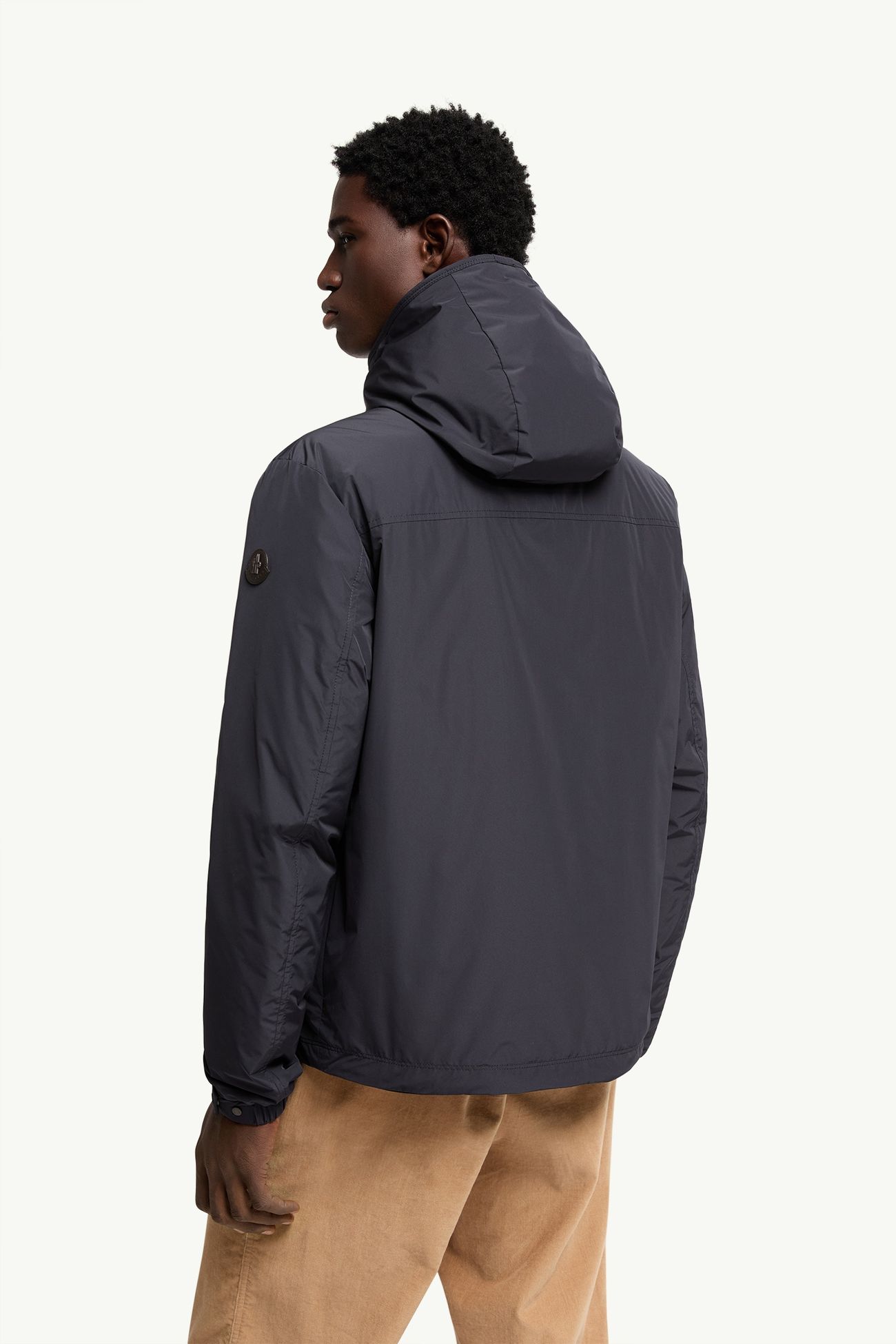 Austerin男士连帽短款羽绒夹克外套 男士 海军蓝色 Moncler 4