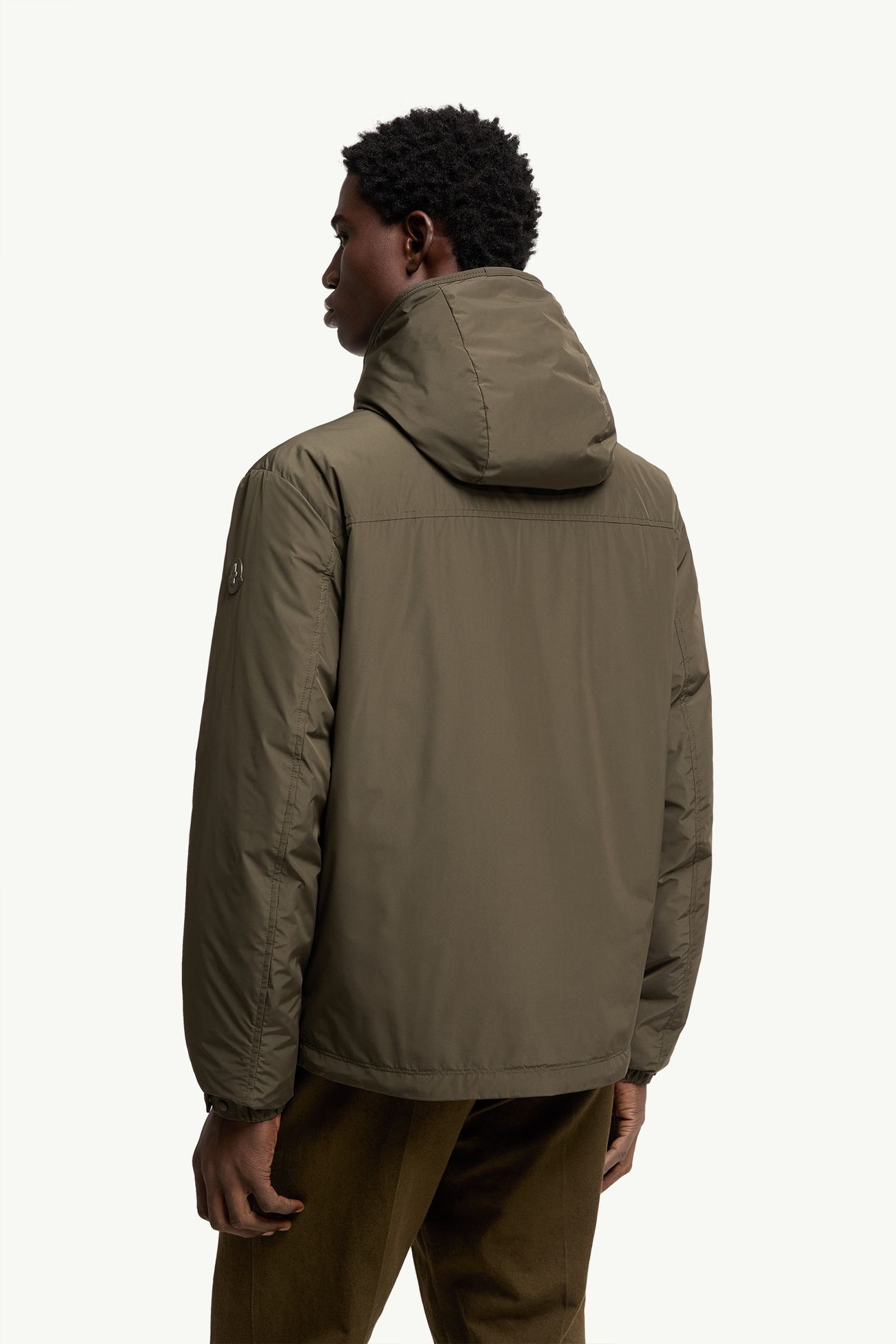Austerin Hooded Short Down Jacket Men Olive Green Moncler 4