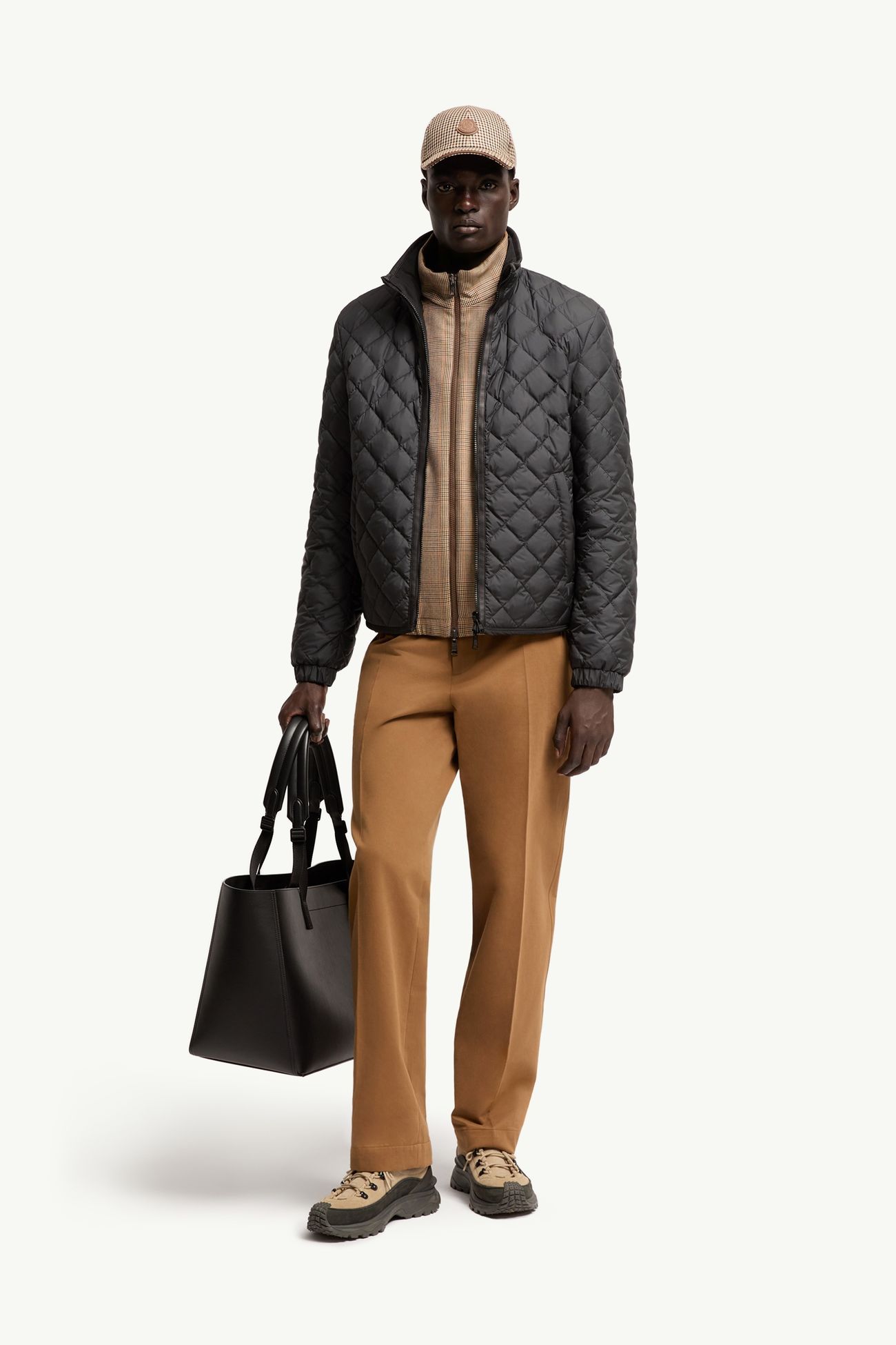 Delviane Wende-Daunenjacke mit Rautensteppung Herren Schwarz Moncler 0