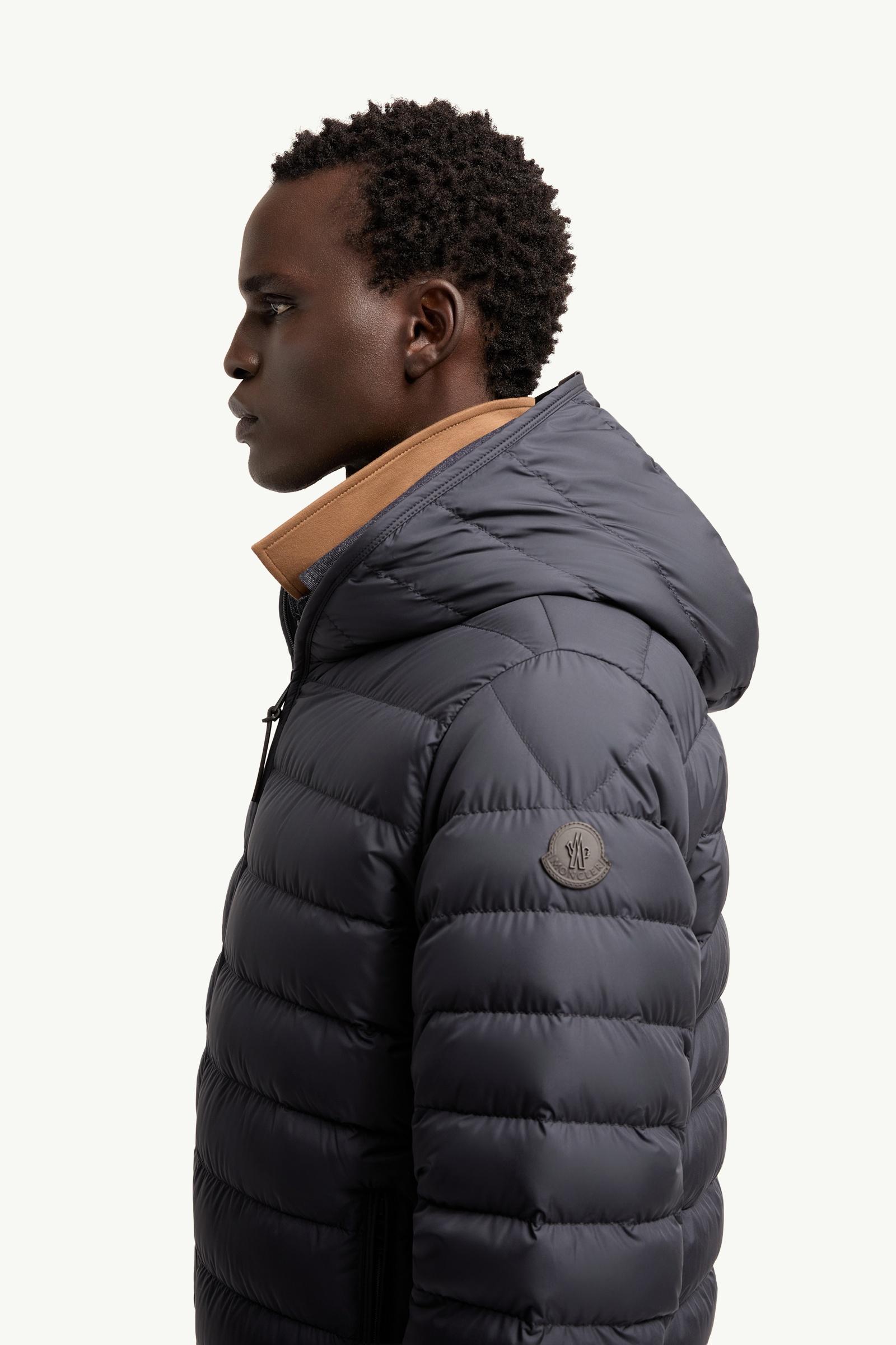 Dark Blue Solienn Hooded Short Down Jacket - Short Down Jackets