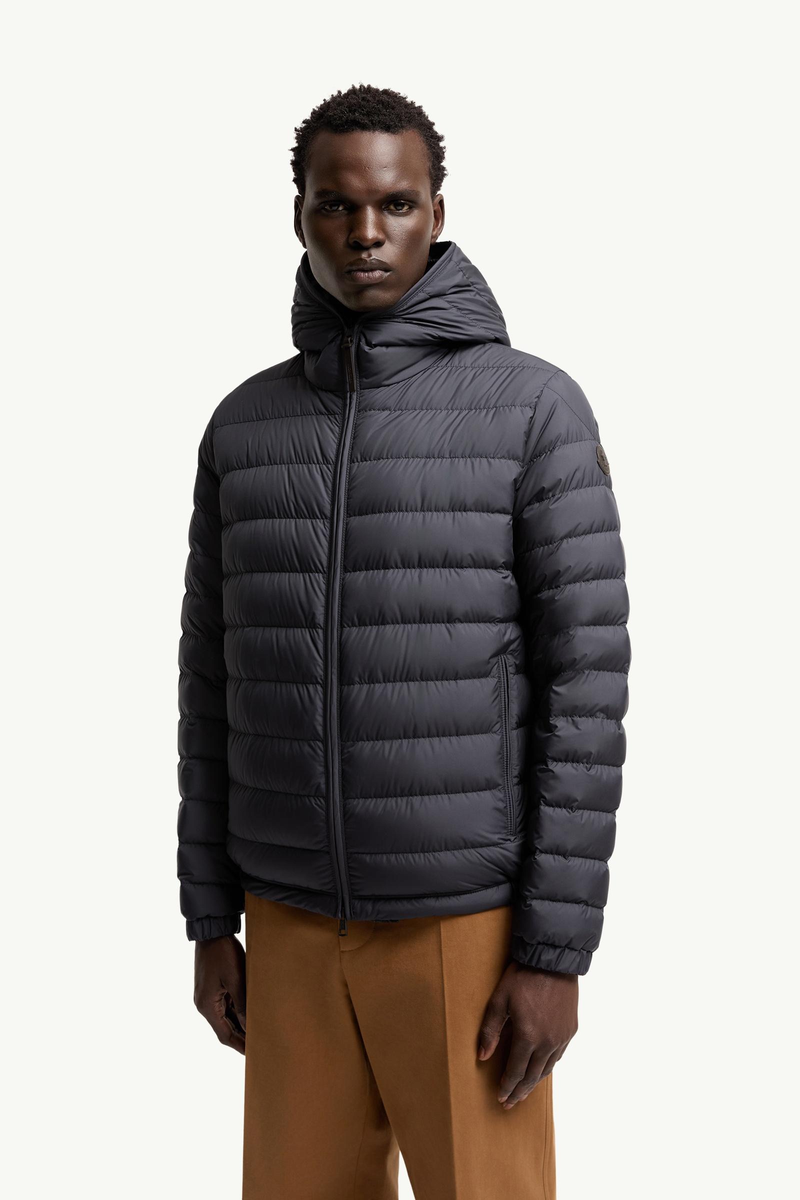 Dark Blue Solienn Hooded Short Down Jacket - Short Down Jackets