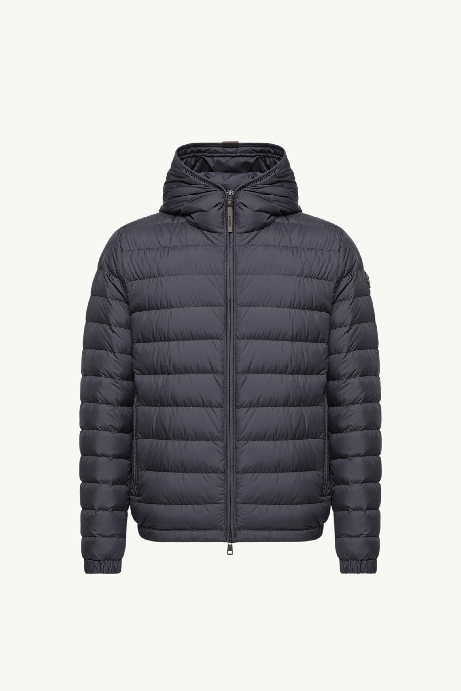 Dark Blue Solienn Hooded Short Down Jacket - Short Down Jackets